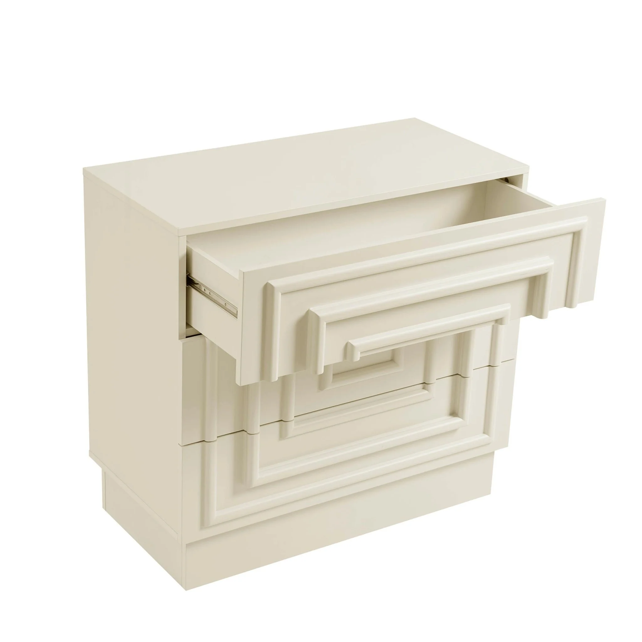 Harlow 3 Drawer Chest - Cream - Image 5