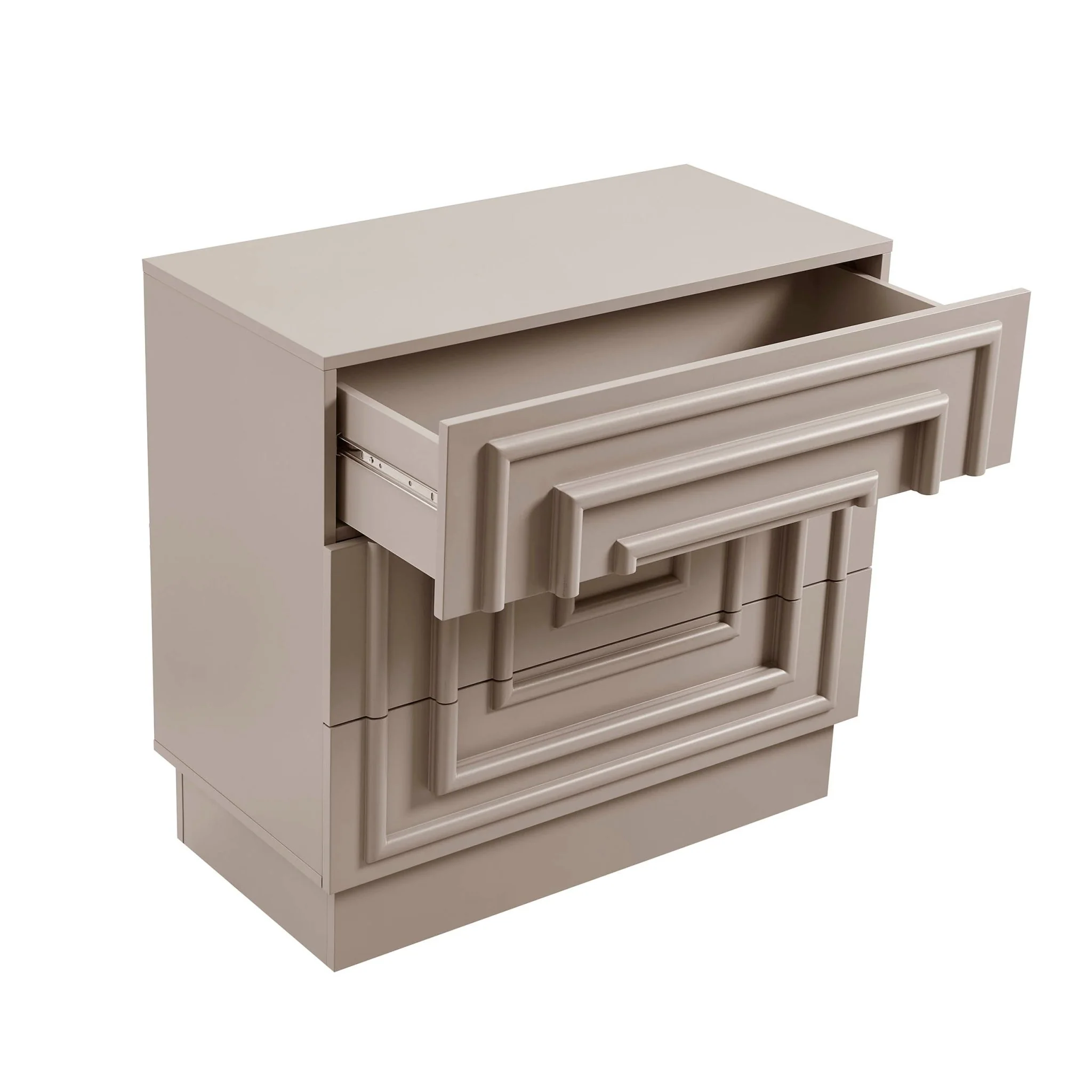 Harlow 3 Drawer Chest - Taupe - Image 5