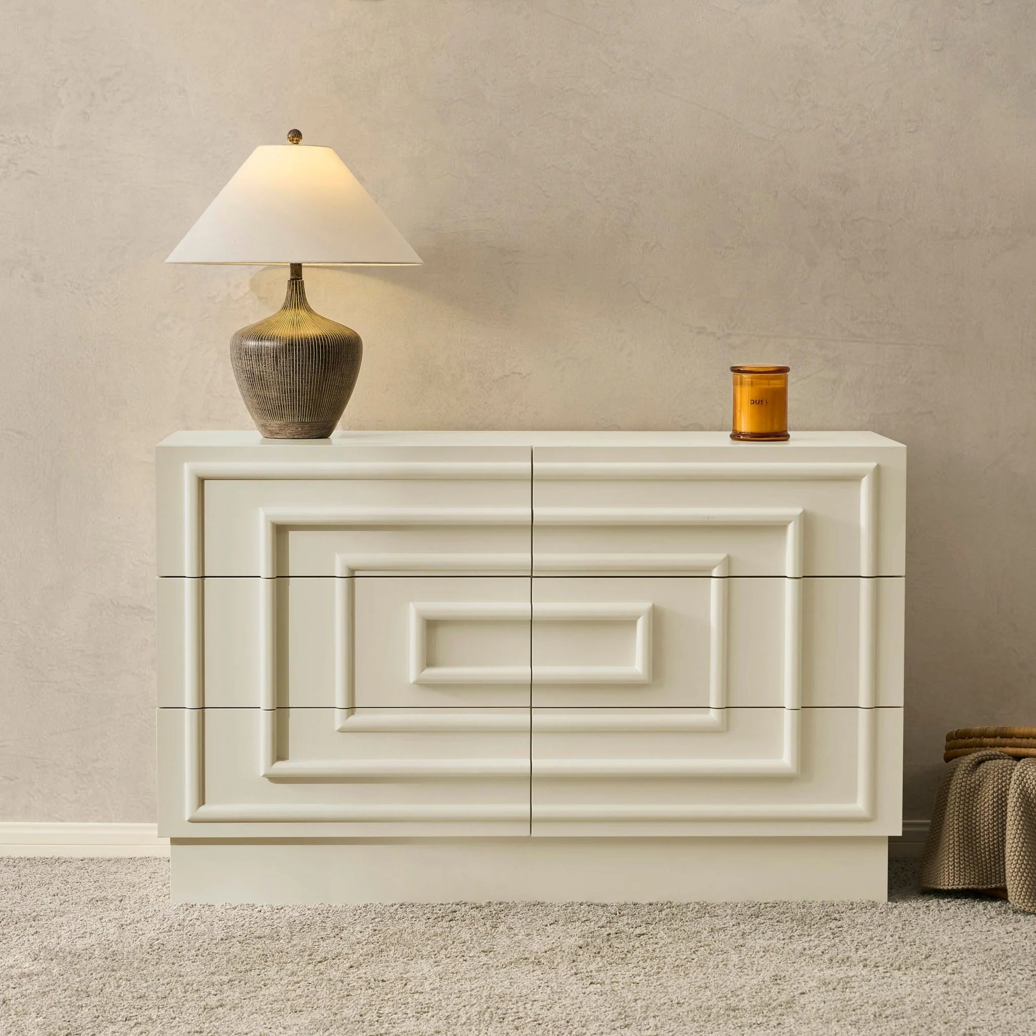 Harlow 6 Drawer Chest - Cream