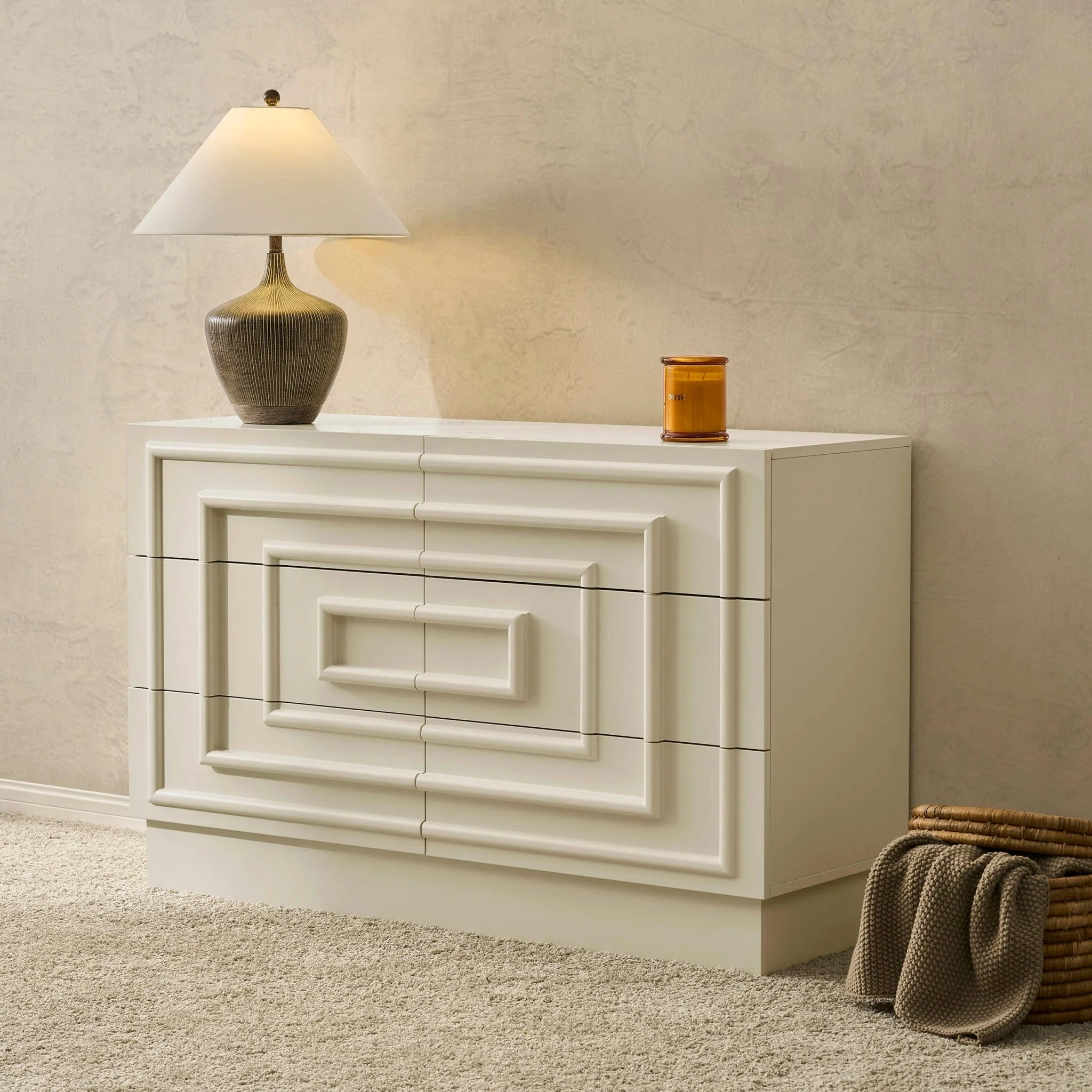 Harlow 6 Drawer Chest - Cream - Image 2