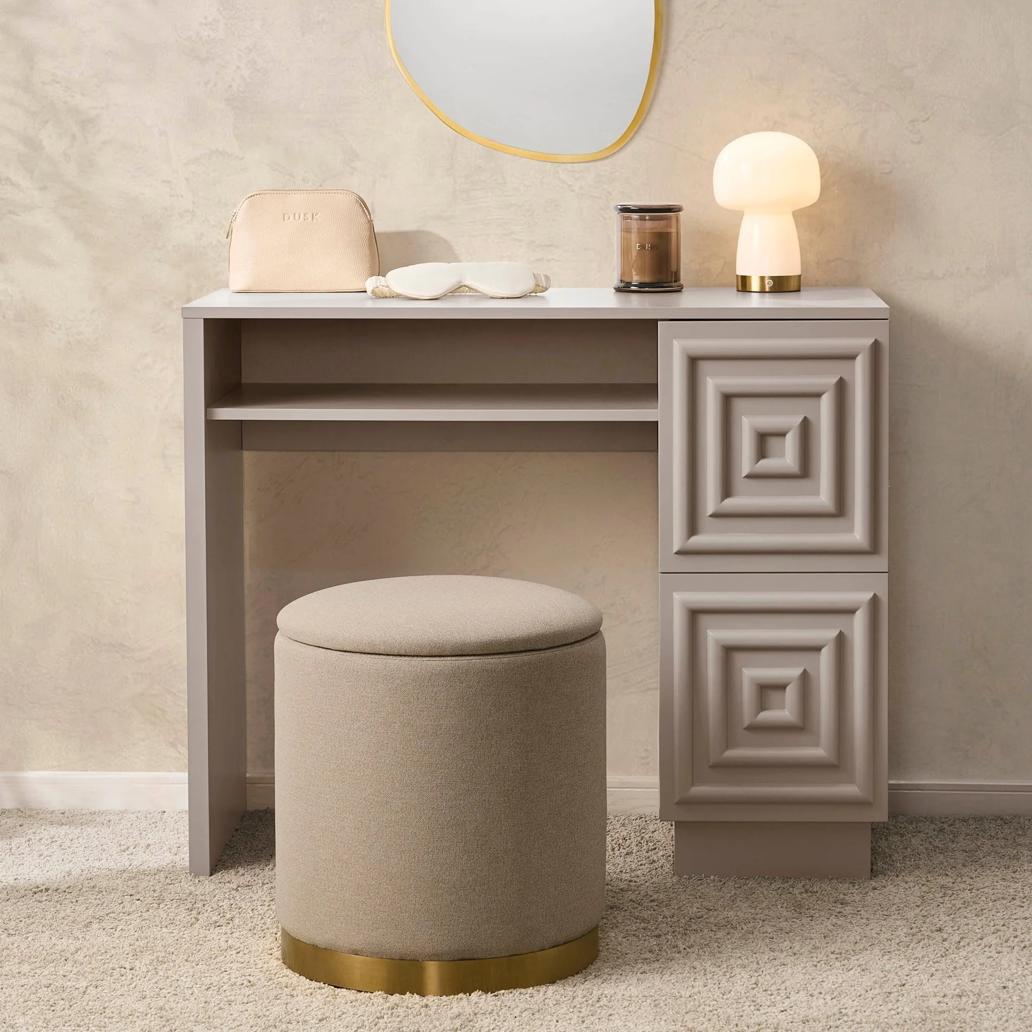 Harlow Dressing Table - Taupe - Image 2