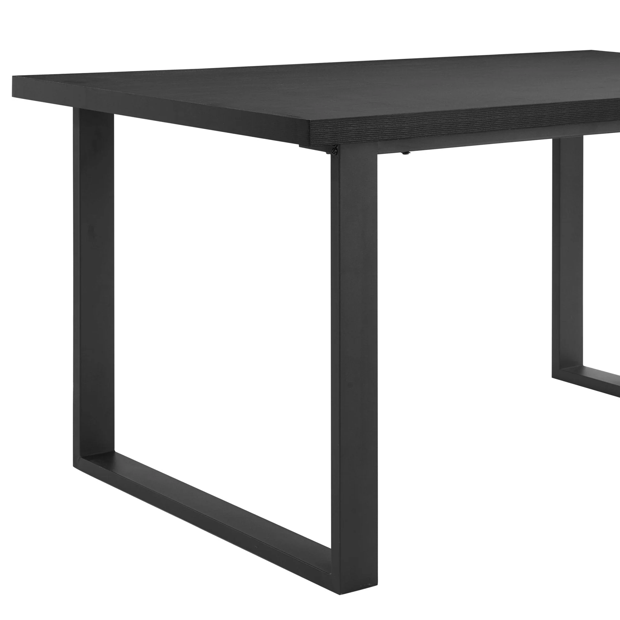 Harper 4-6 Seater Dining Table - Black - Image 7