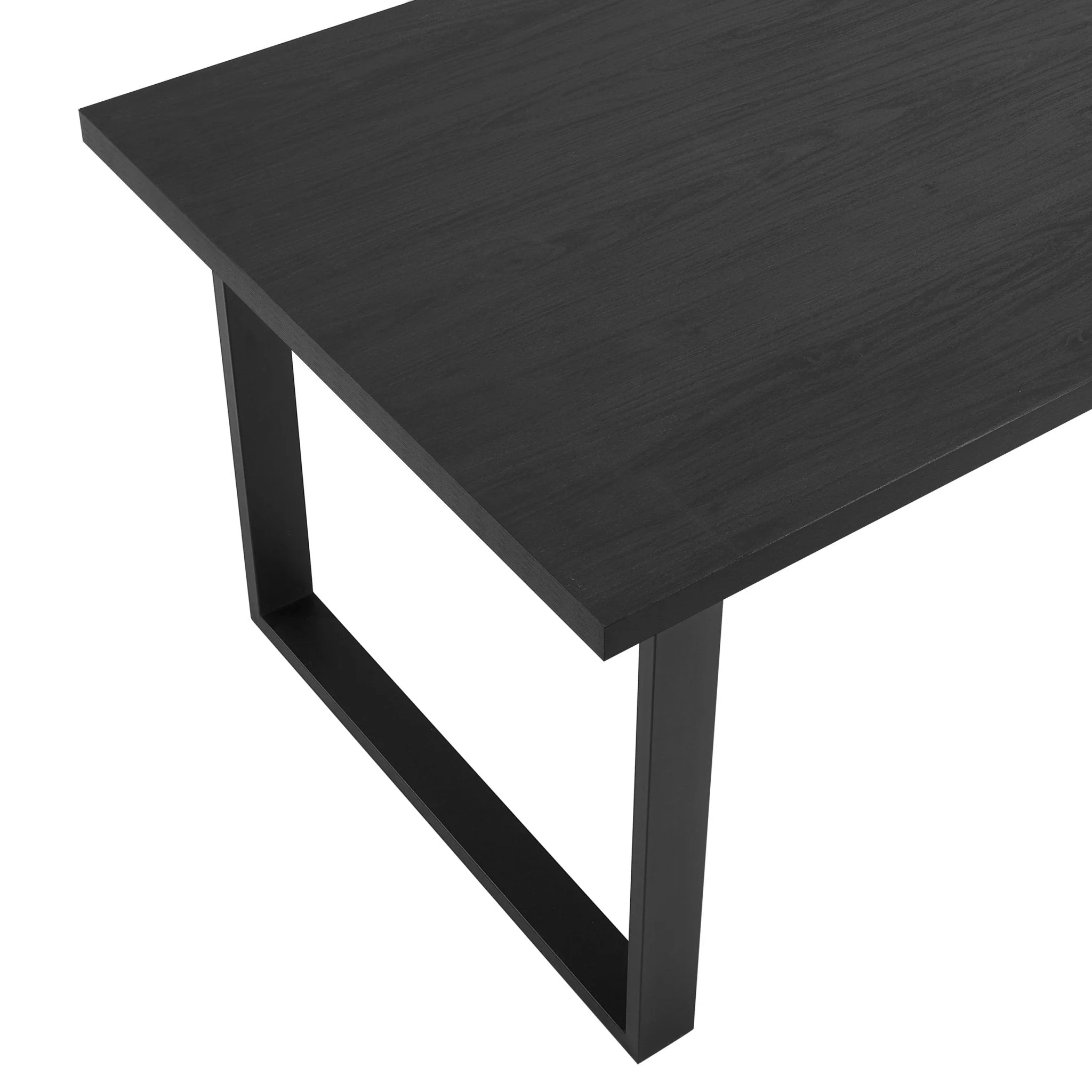 Harper 4-6 Seater Dining Table - Black - Image 8