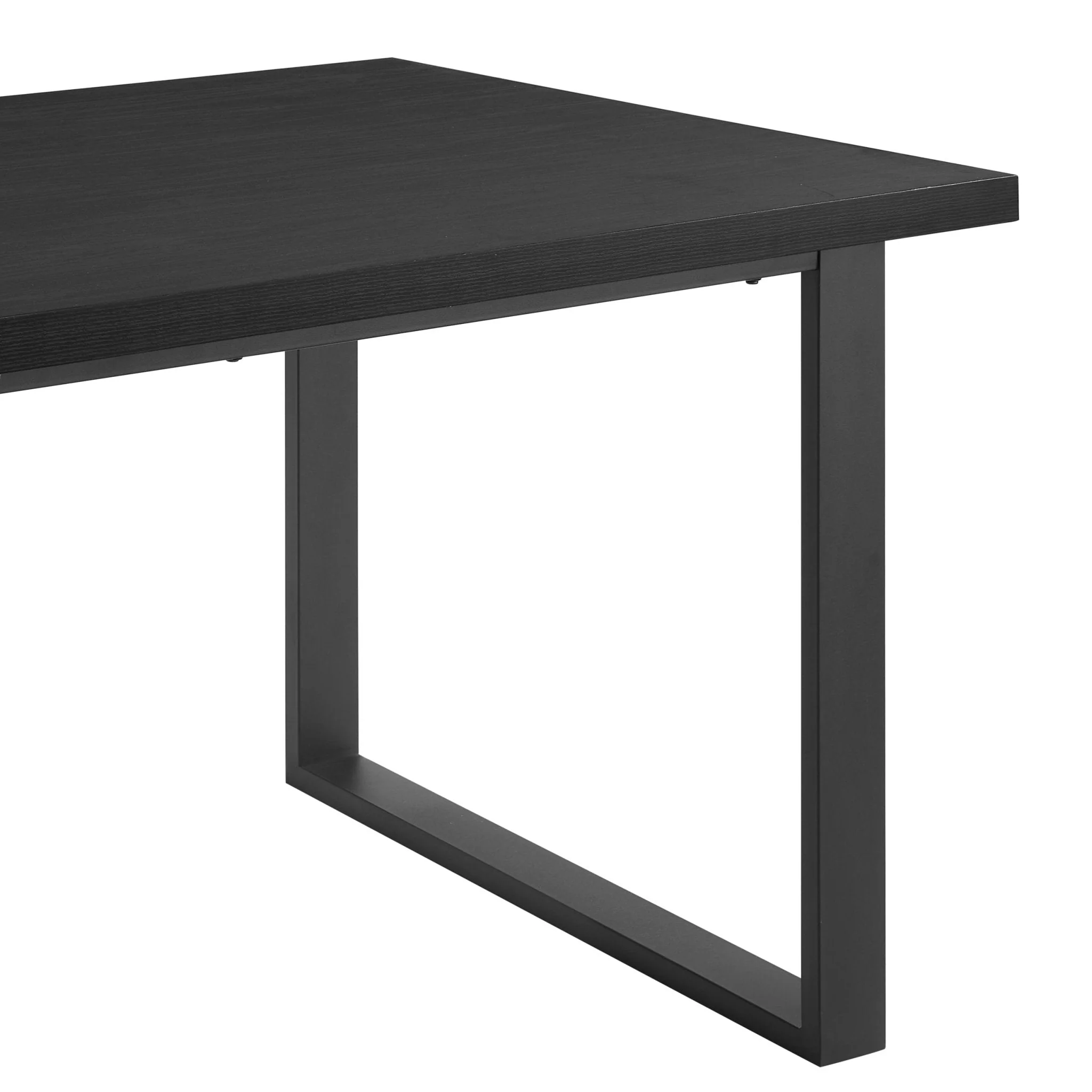 Harper 4-6 Seater Dining Table - Black - Image 9