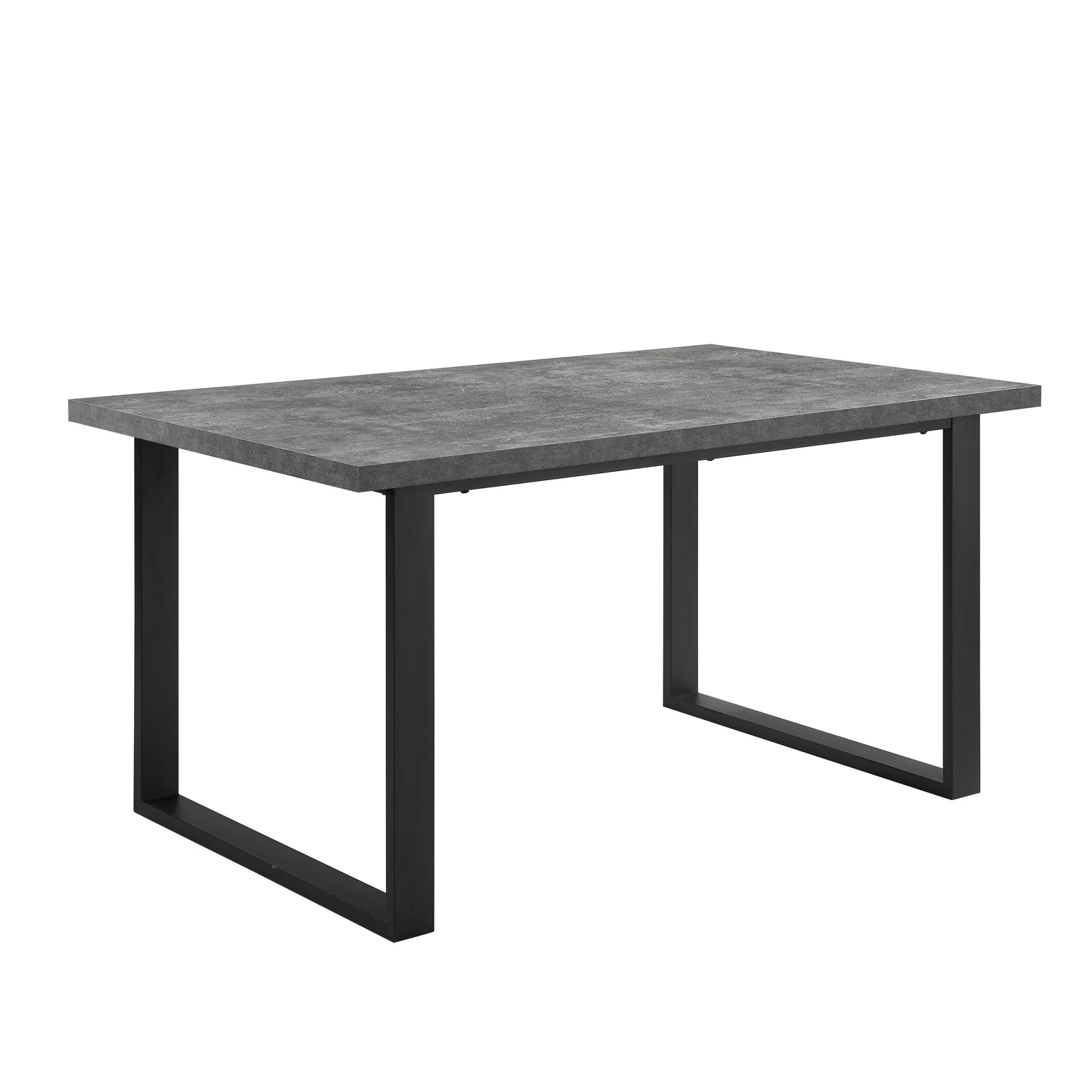 Harper 4-6 Seater Dining Table - Stone/Black - Image 6