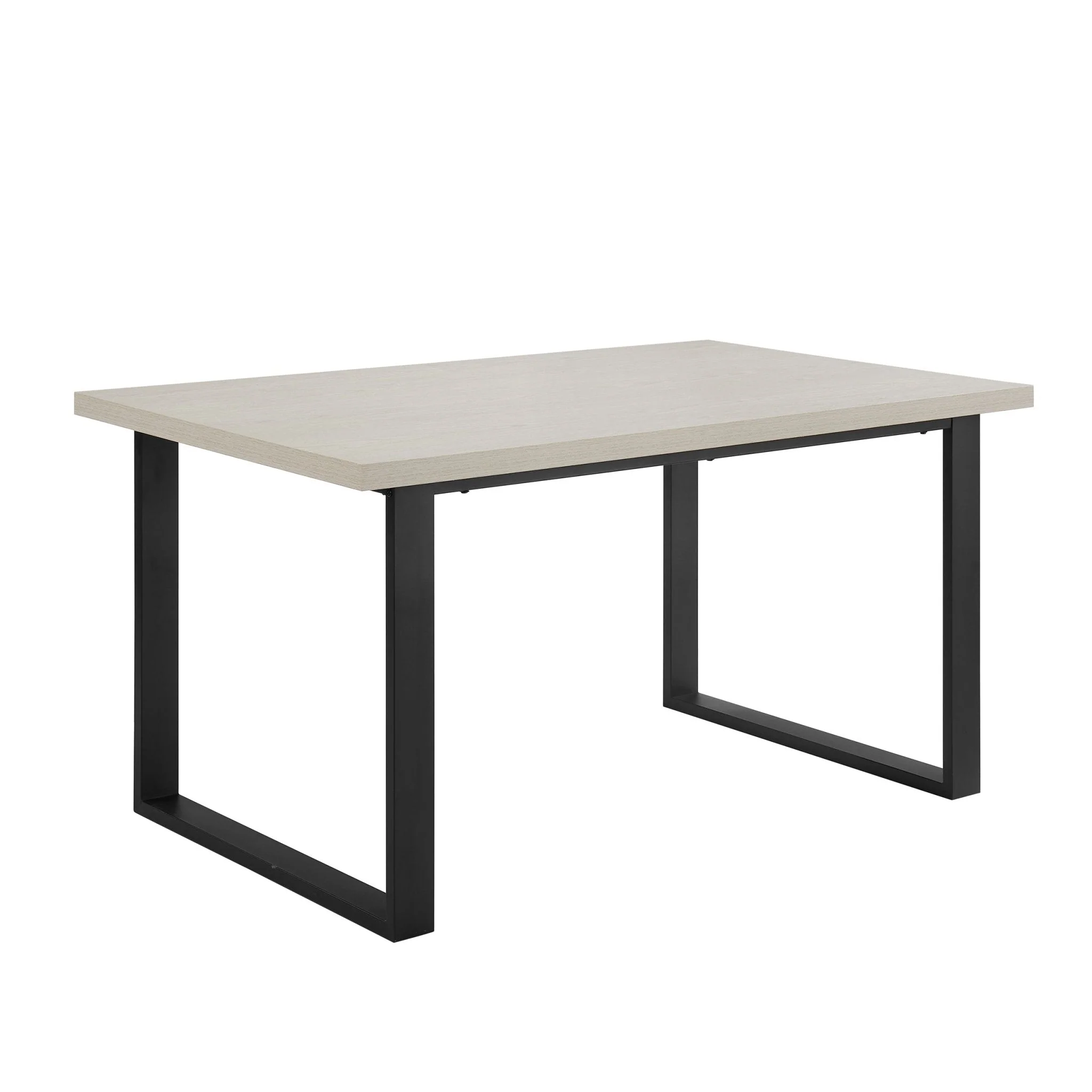 Harper 4-6 Seater Dining Table - Wood/Black - Image 5