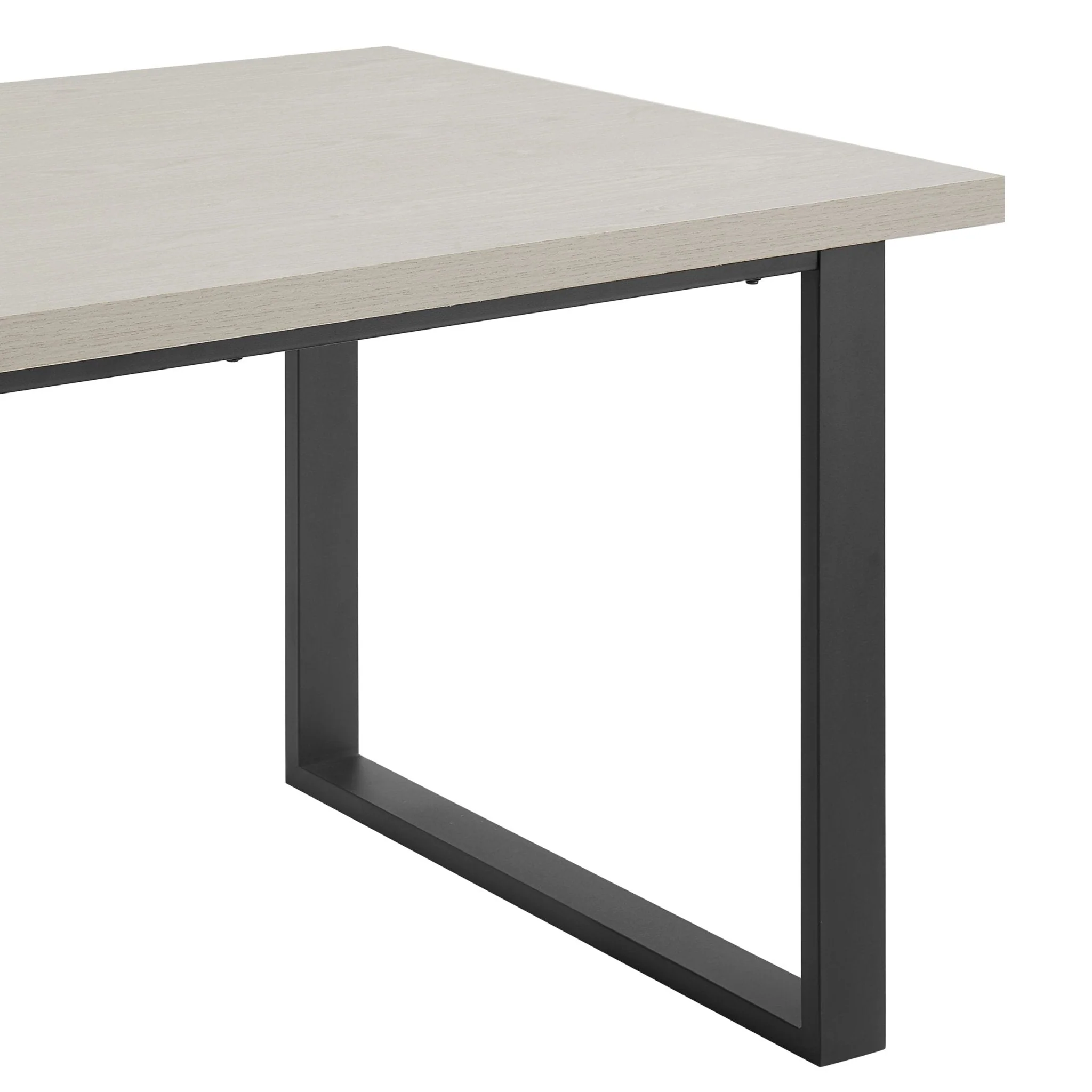 Harper 4-6 Seater Dining Table - Wood/Black - Image 7