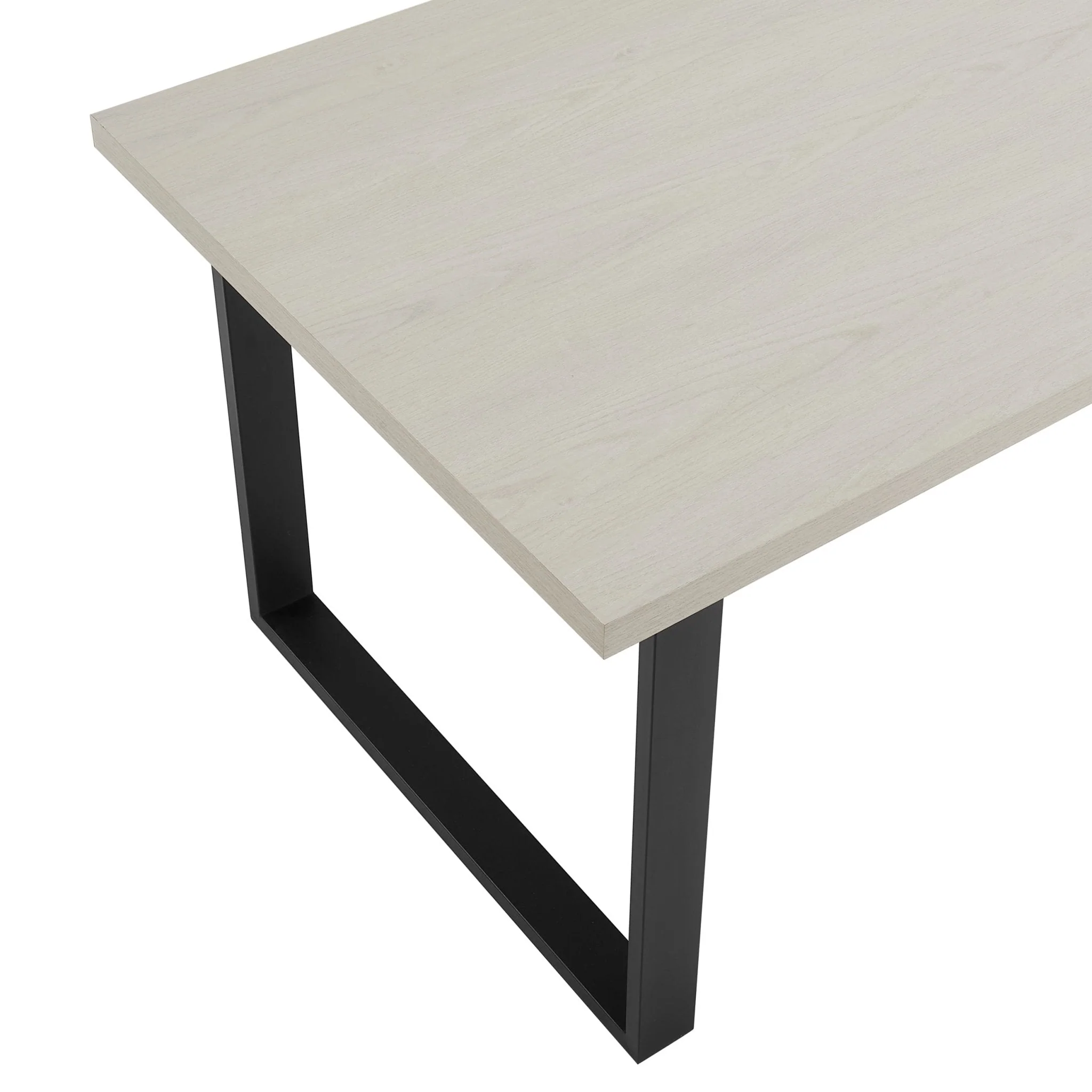 Harper 4-6 Seater Dining Table - Wood/Black - Image 8