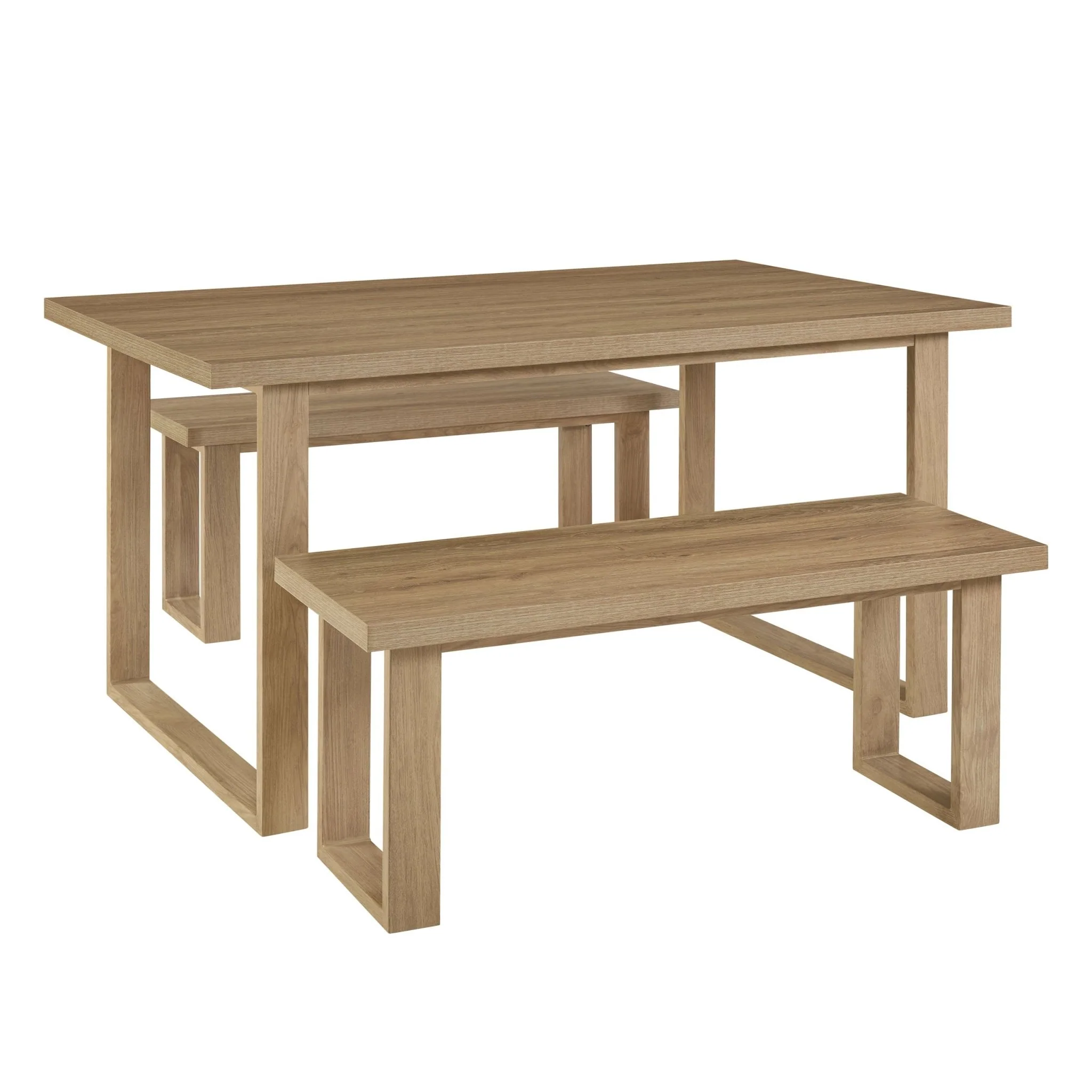 Harper Dining Bench - Light Wood - Image 10