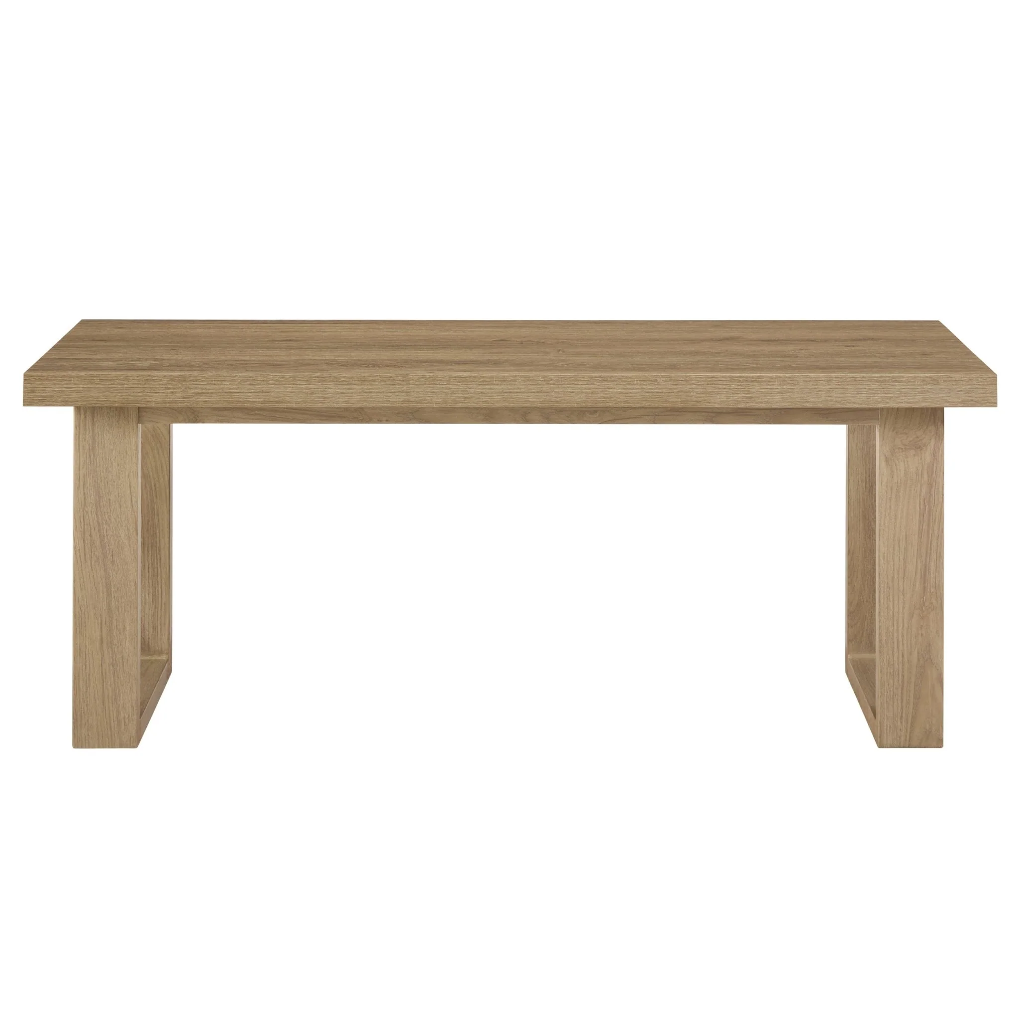 Harper Dining Bench - Light Wood - Image 9