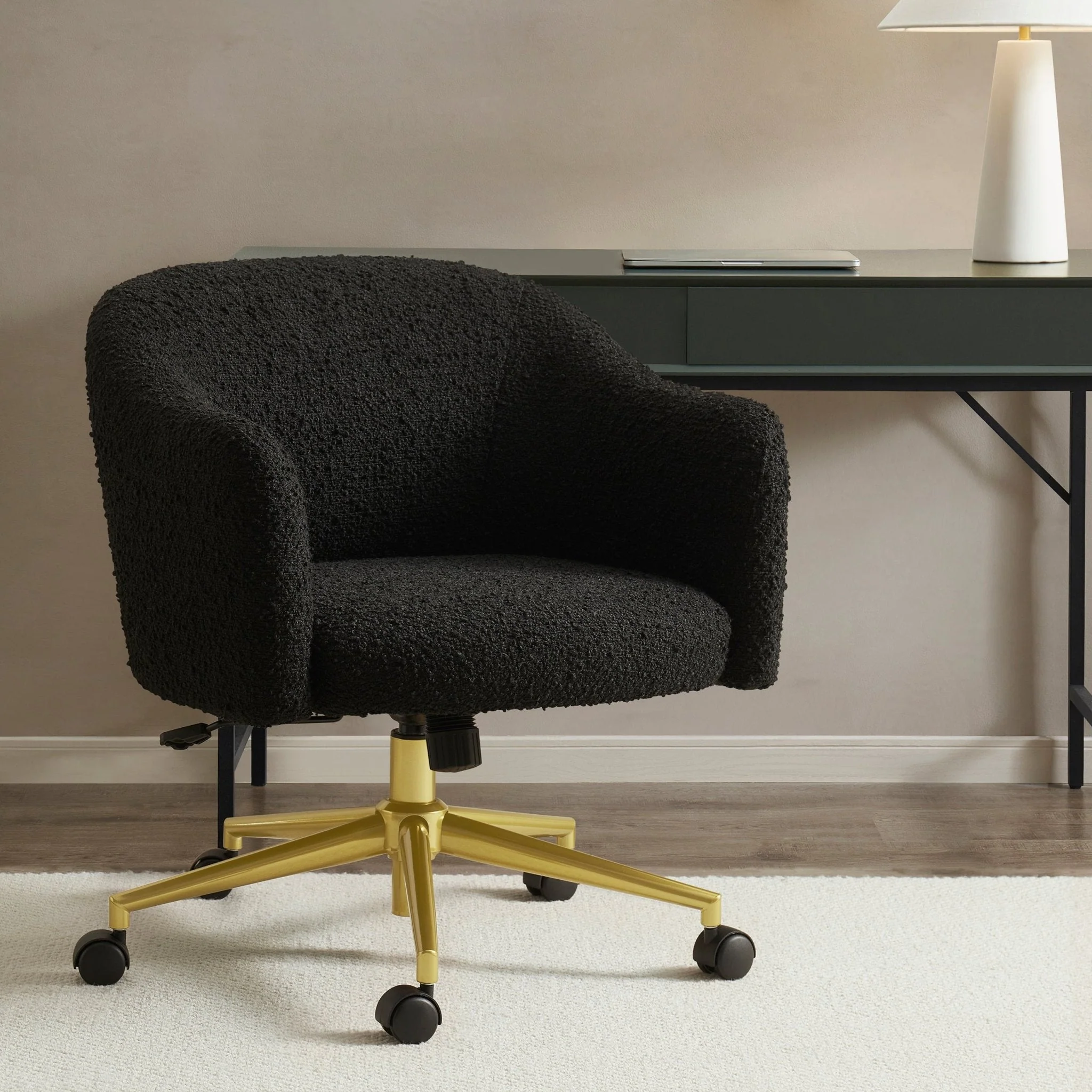 Harriet Boucle Chair - Black