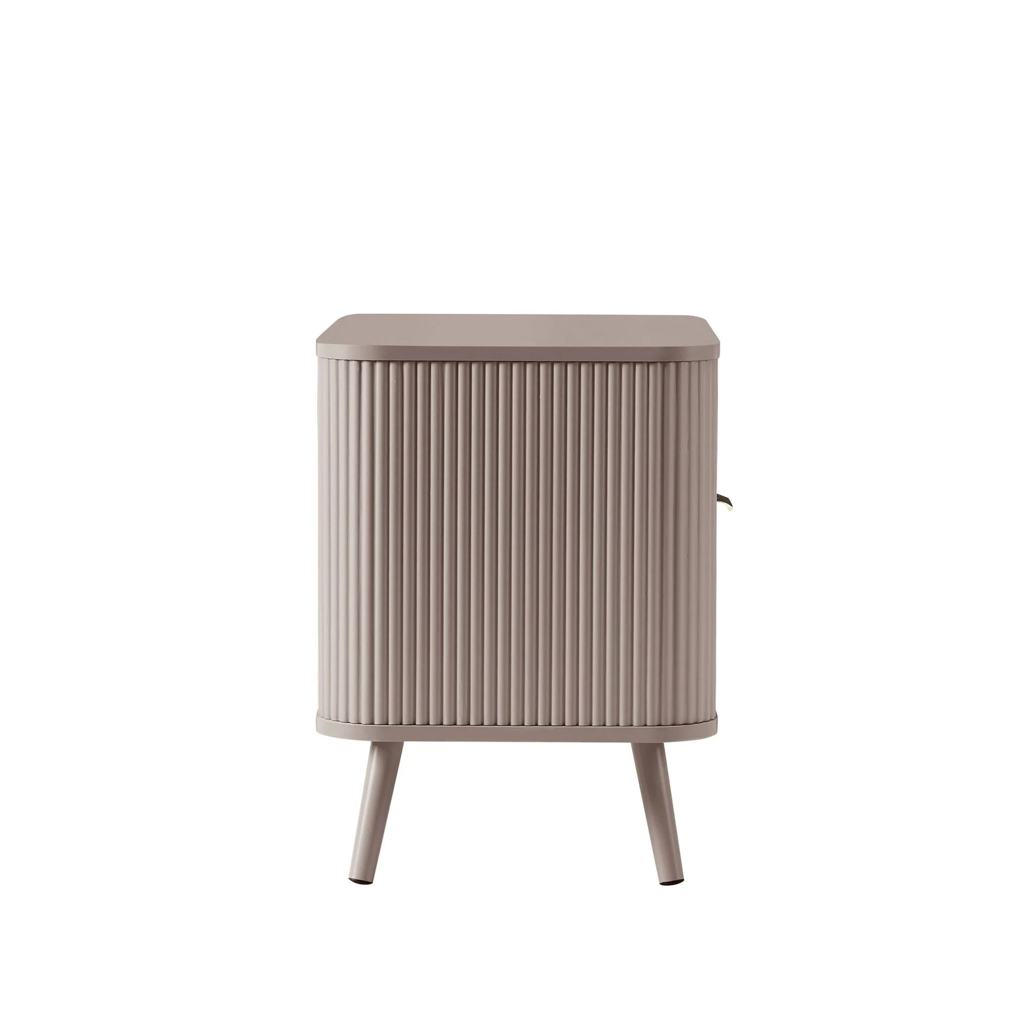 Hattie 1 Drawer Bedside with Shelf - Taupe - Image 5