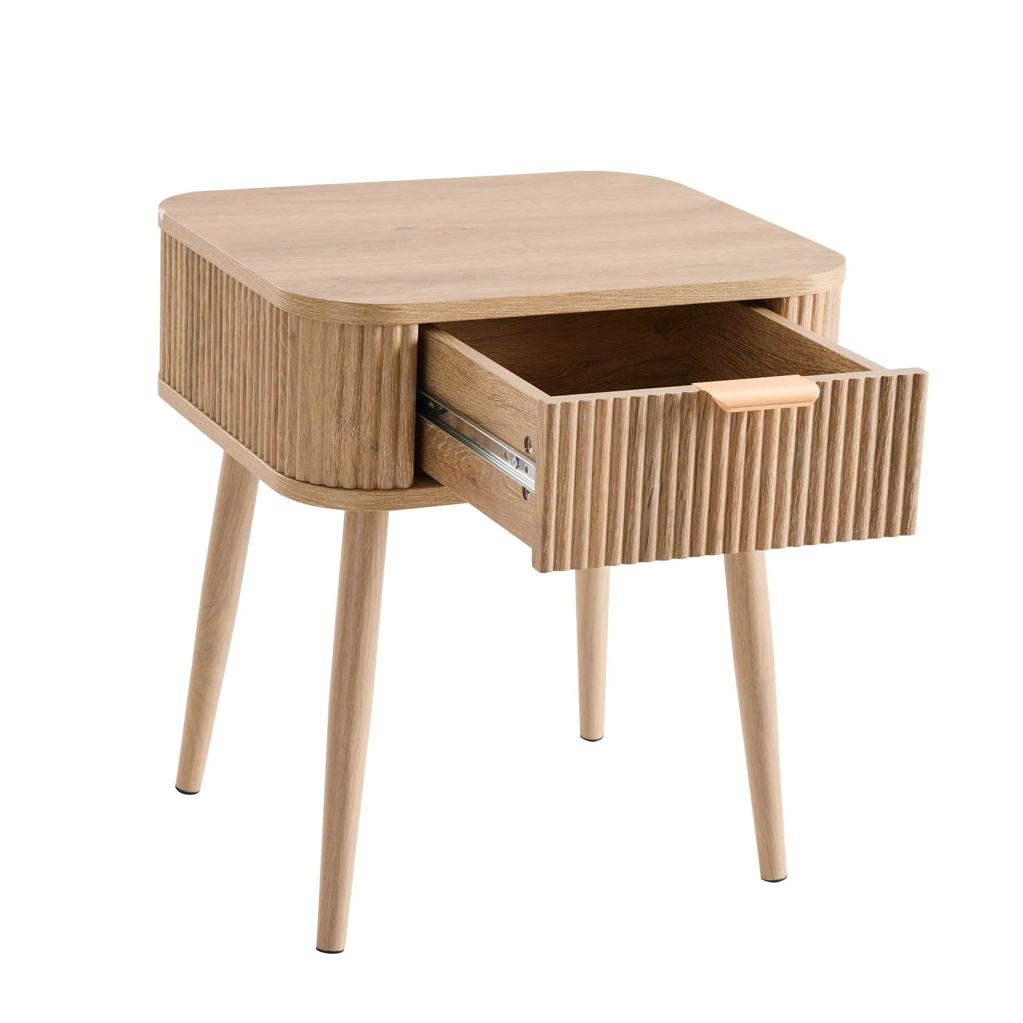 Hattie 1 Drawer Nightstand - Light Wood - Image 4