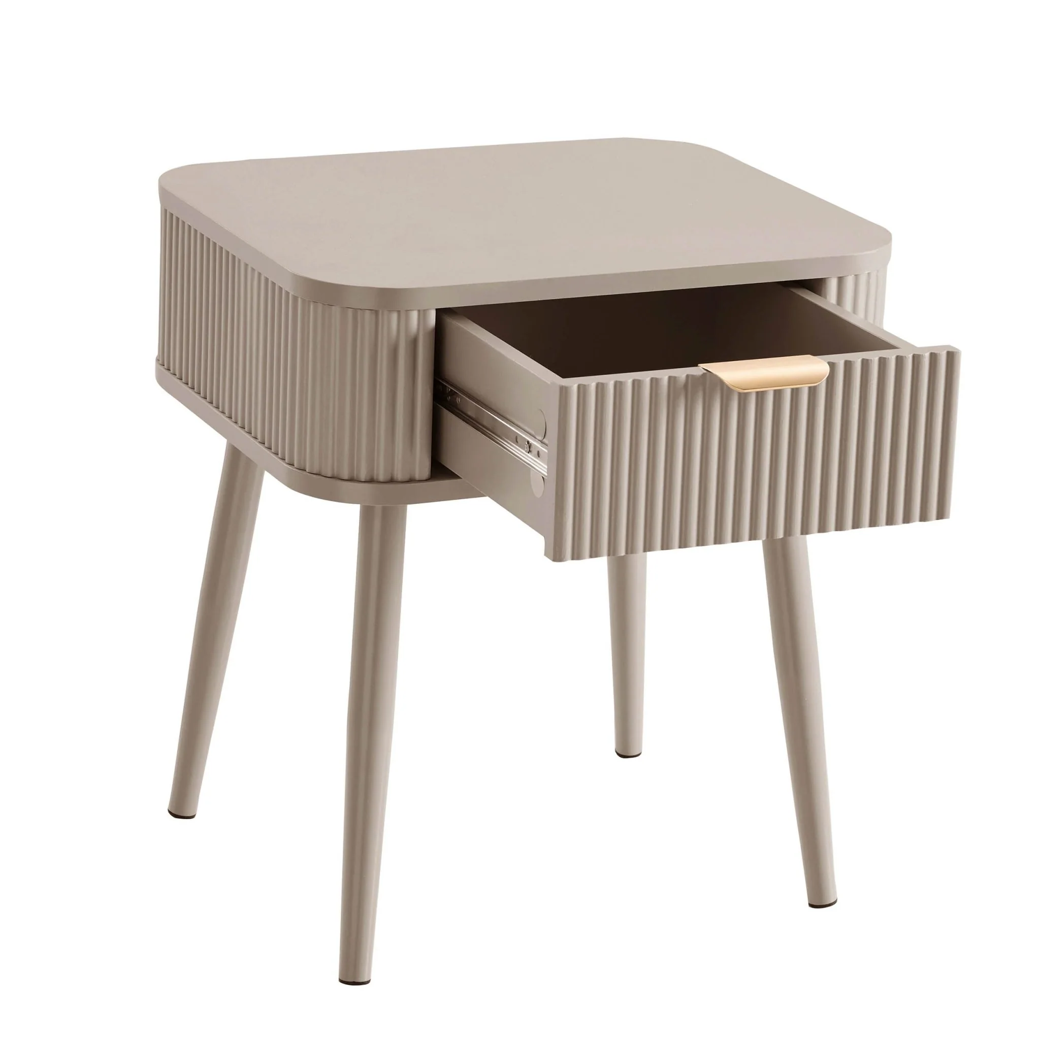 Hattie 1 Drawer Nightstand - Taupe - Image 6