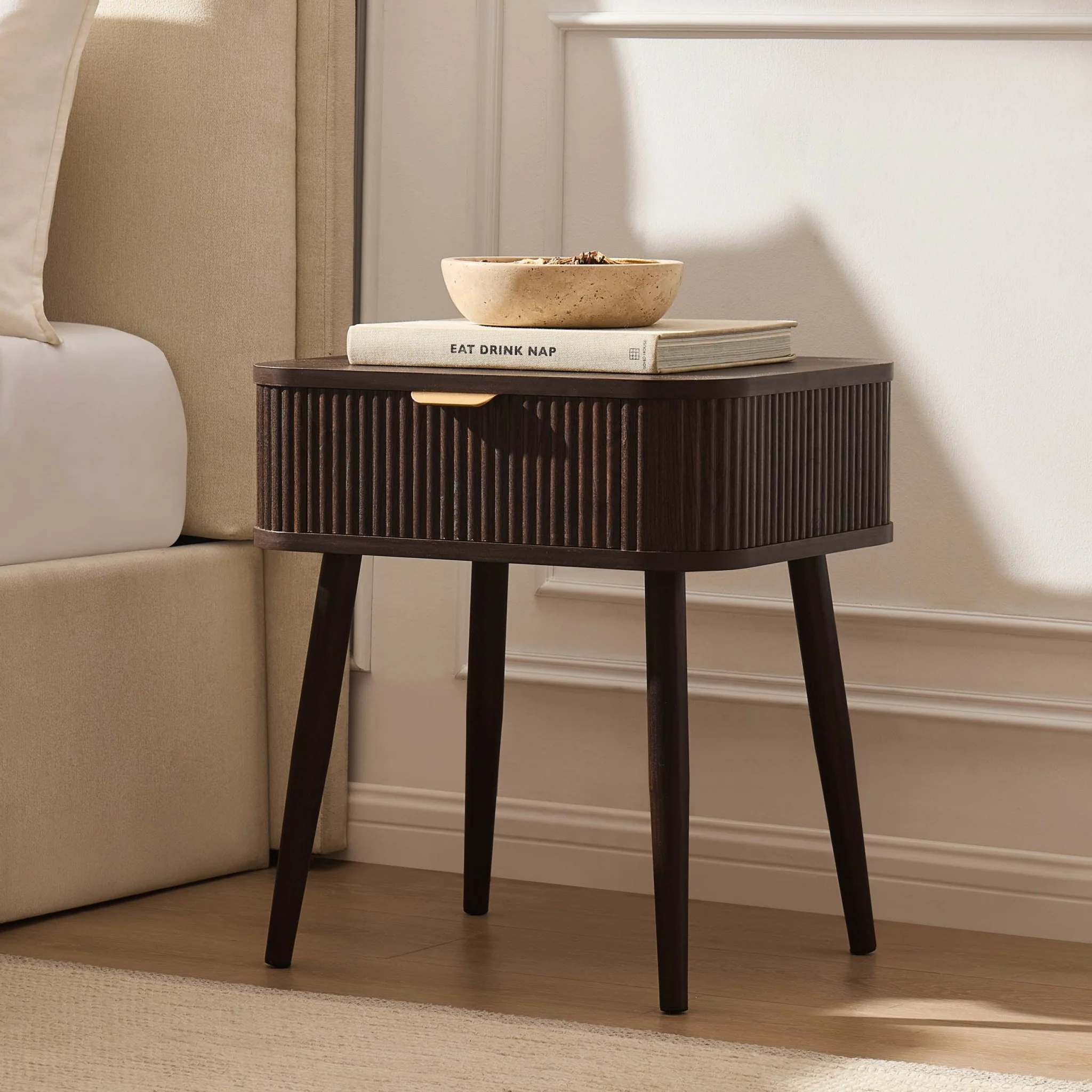 Hattie 1 Drawer Nightstand - Walnut