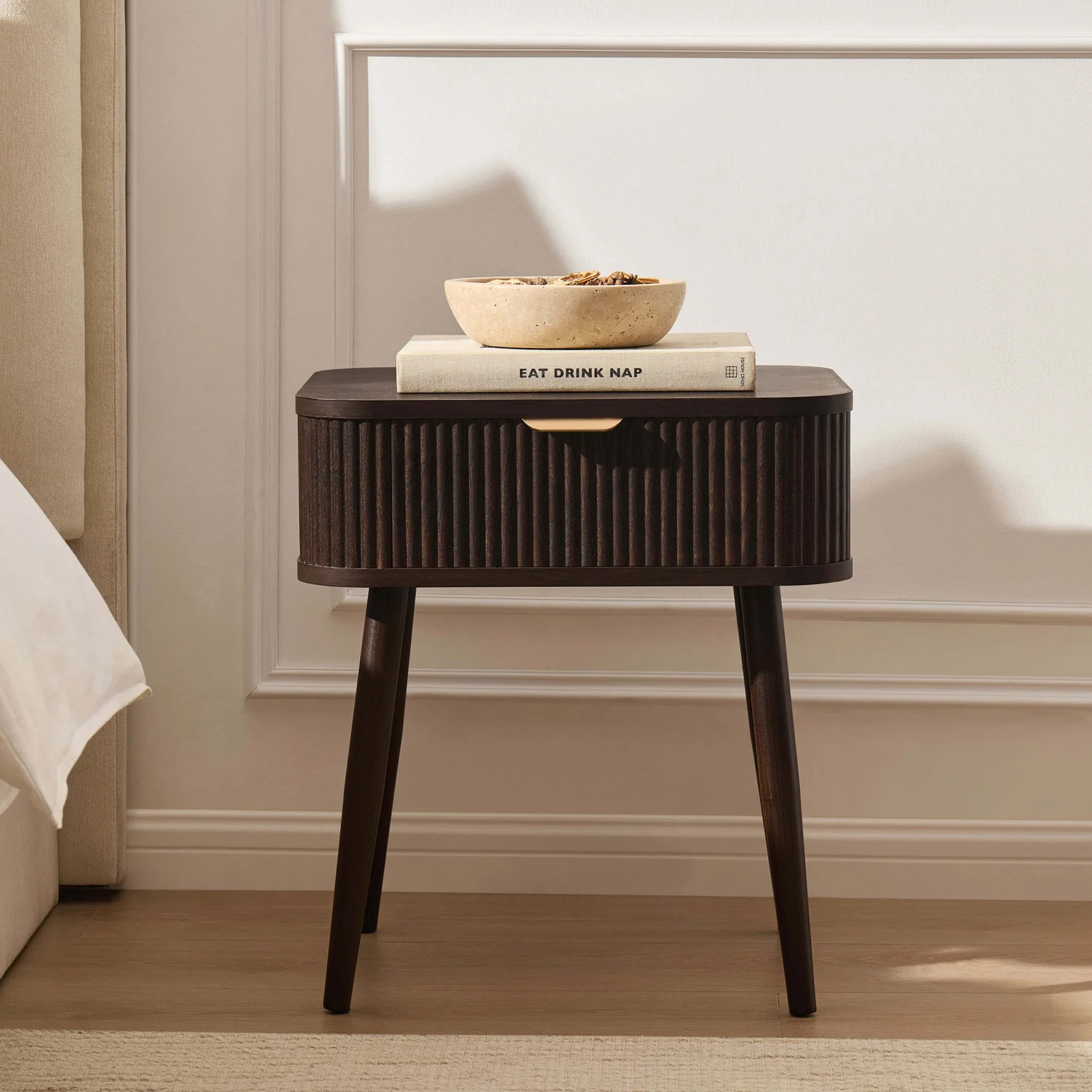 Hattie 1 Drawer Nightstand - Walnut - Image 2