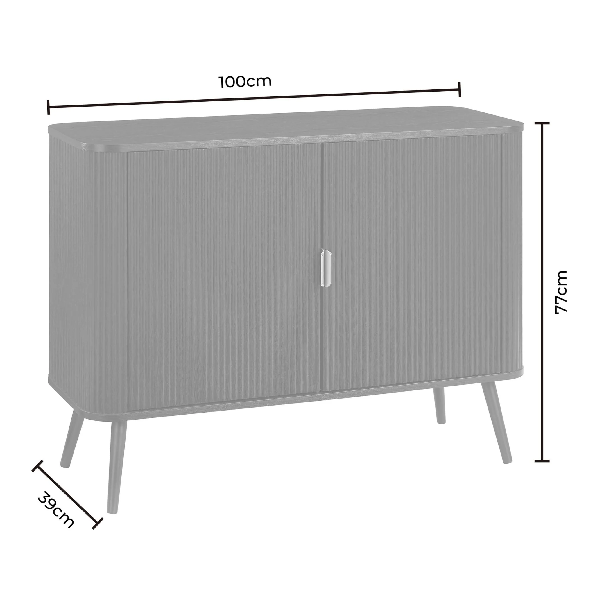 Hattie 2 Door Sideboard - Walnut - Image 9