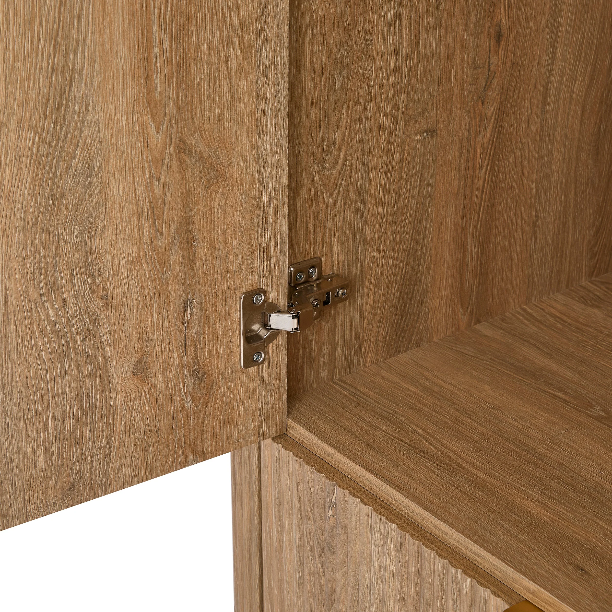 Hattie 2 Door Wardrobe with Drawer - Light Wood - Image 5