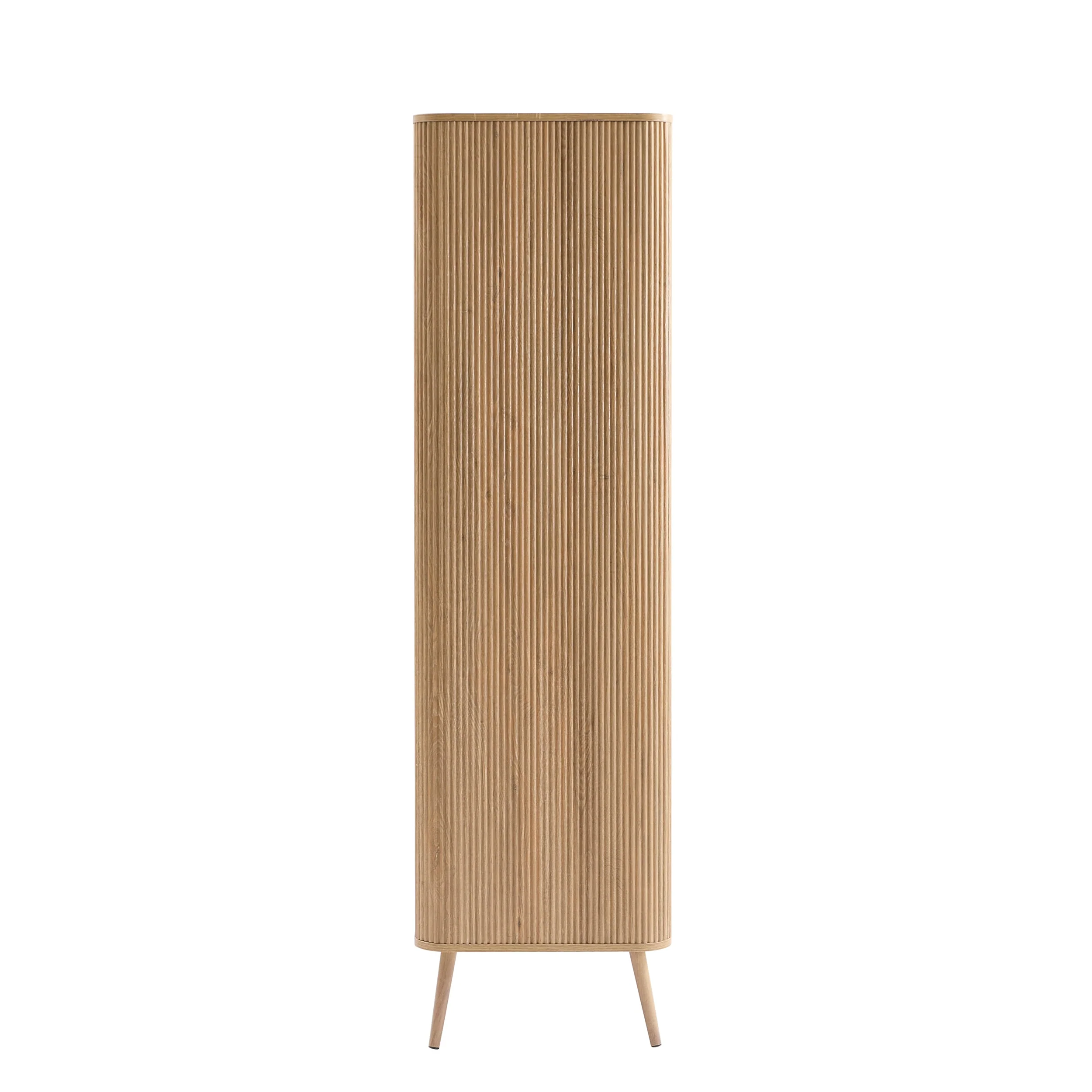 Hattie 2 Door Wardrobe with Drawer - Light Wood - Image 6