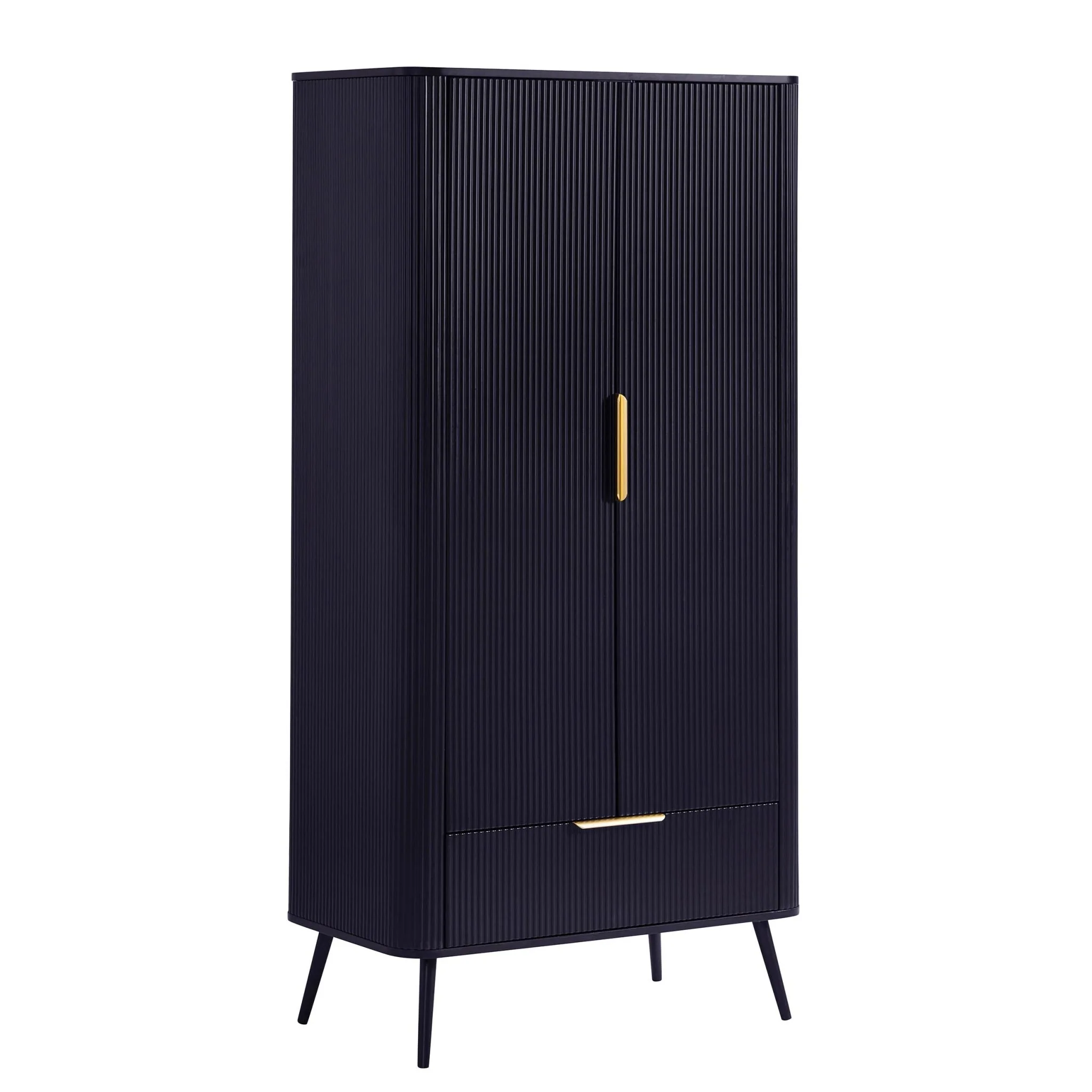 Hattie 2 Door Wardrobe with Drawer - Midnight - Image 3