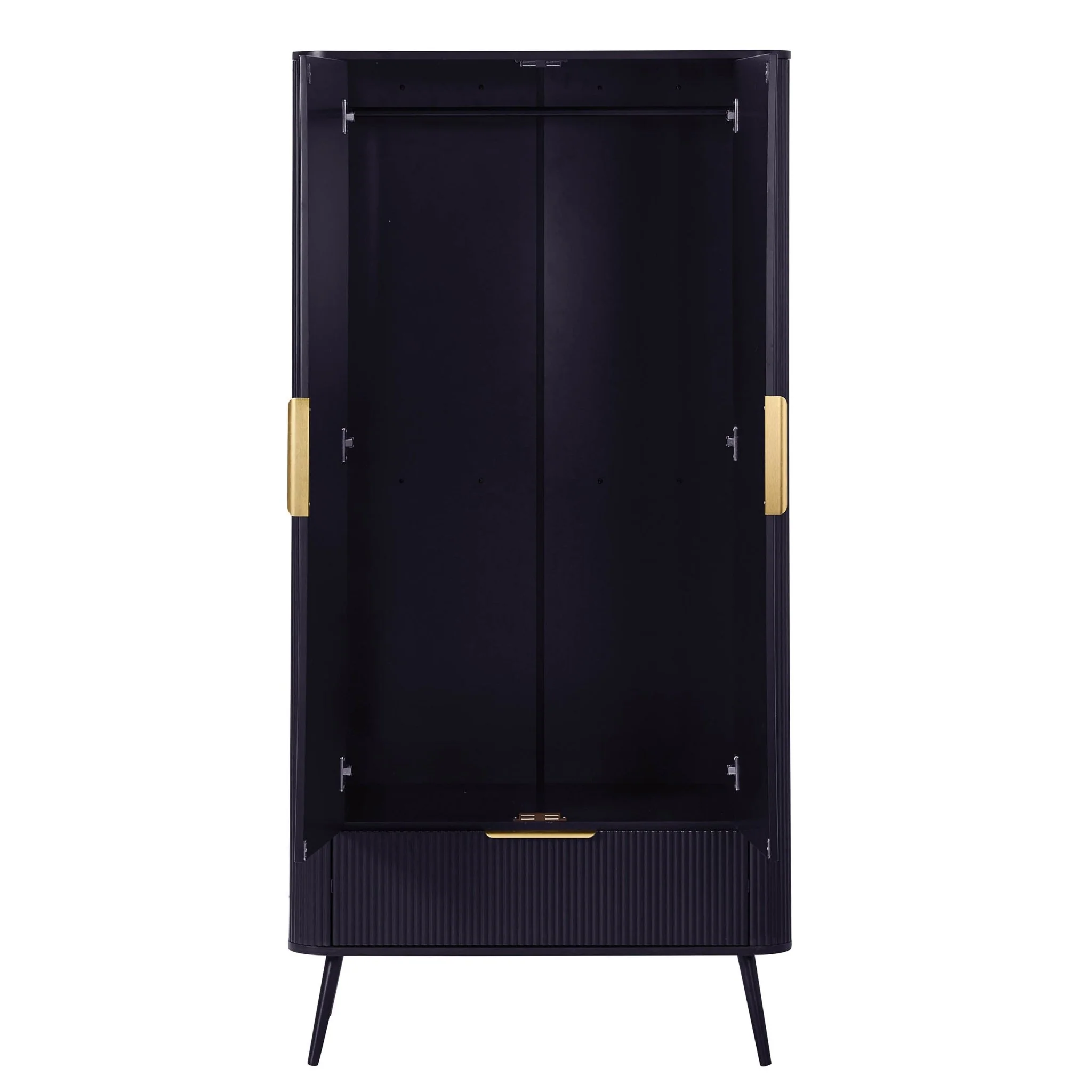 Hattie 2 Door Wardrobe with Drawer - Midnight - Image 4