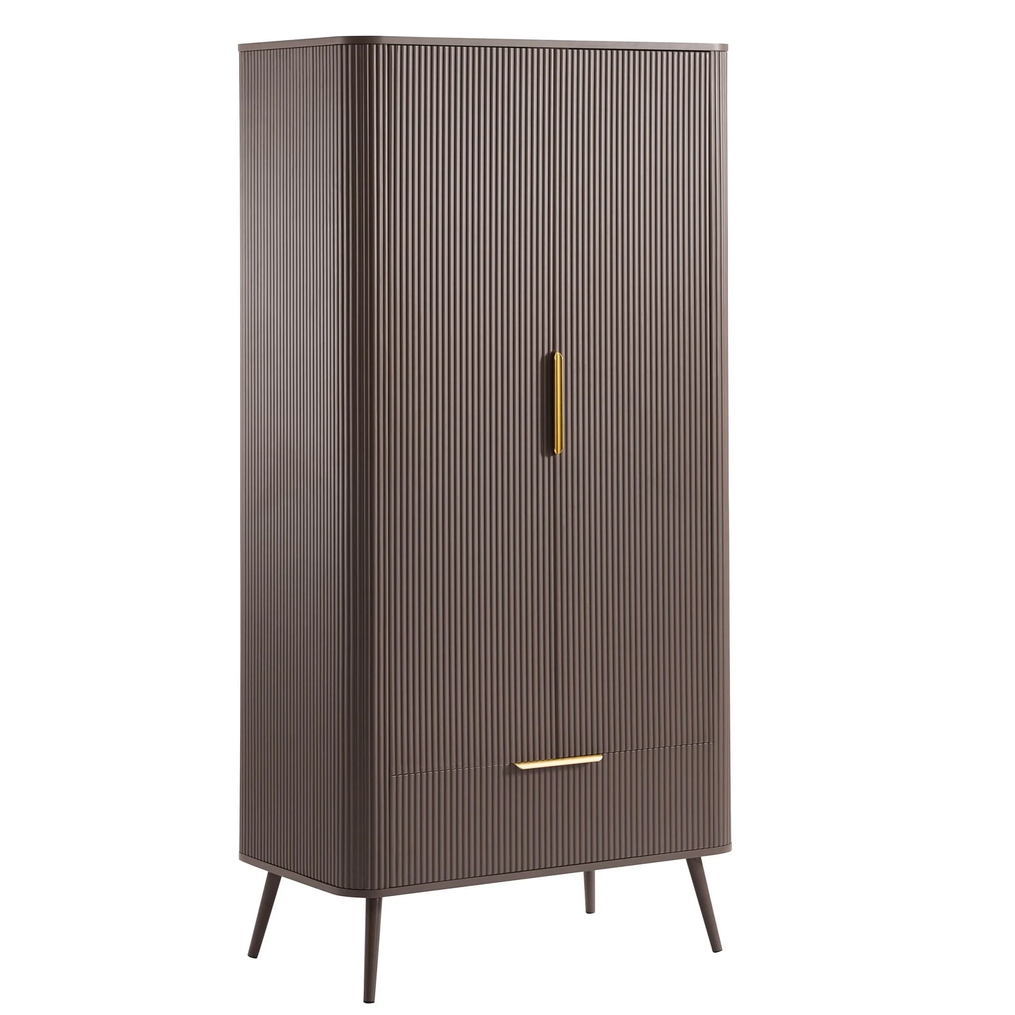 Hattie 2 Door Wardrobe with Drawer - Mocha - Image 3