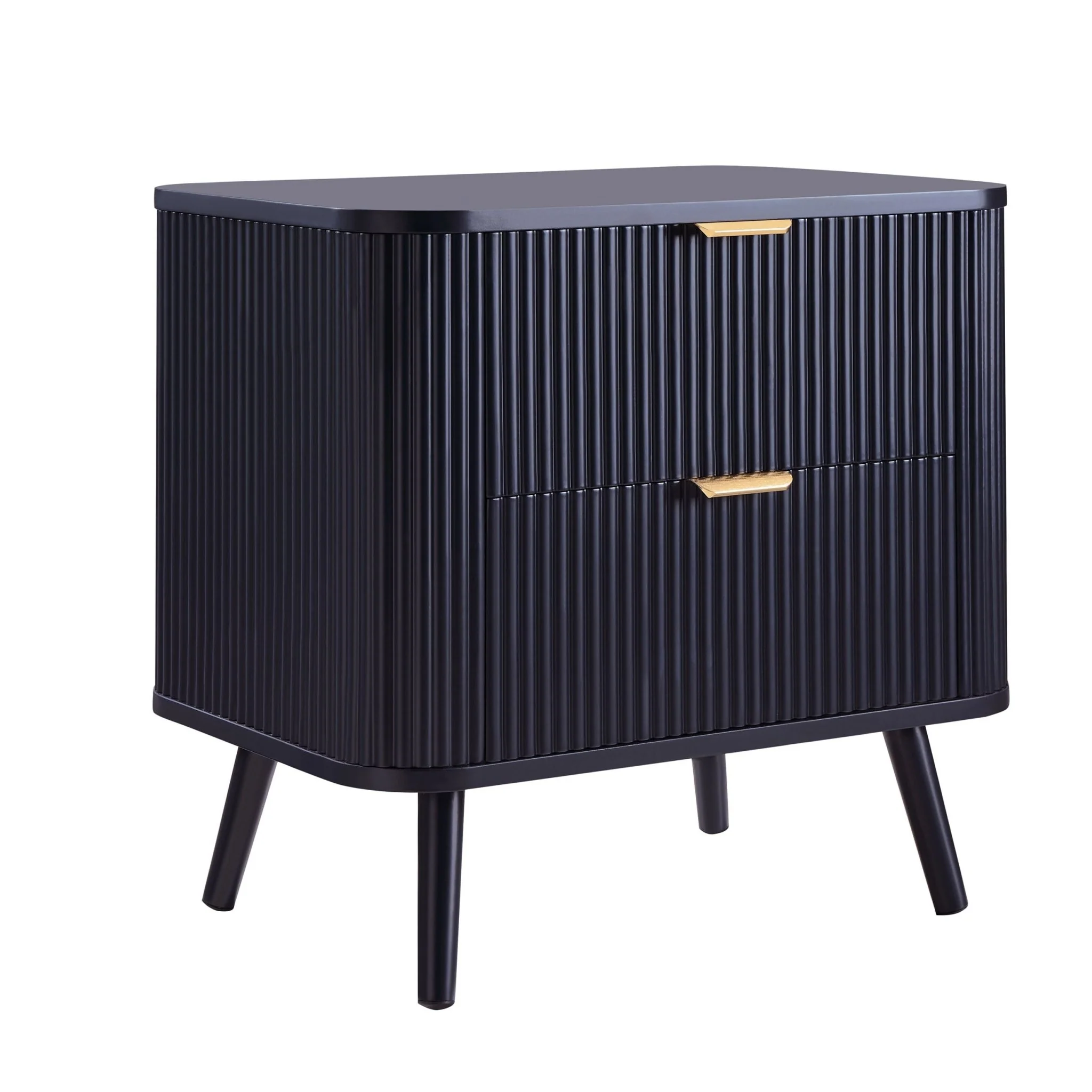 Hattie 2 Drawer Bedside Table- Midnight - Image 4