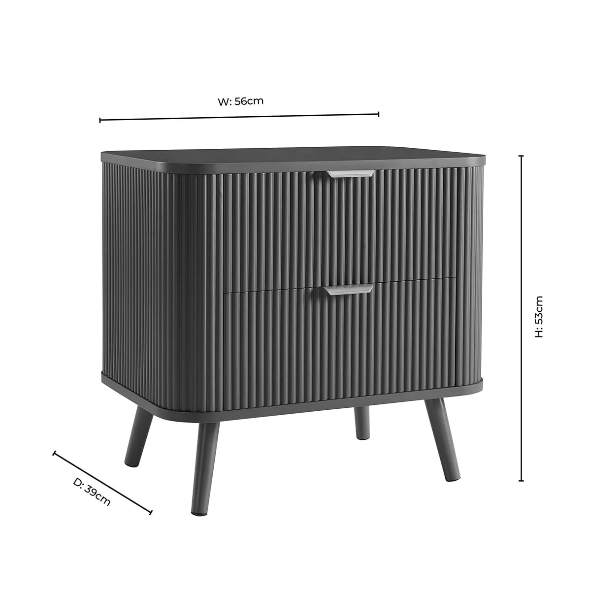 Hattie 2 Drawer Bedside Table - Teal - Image 9