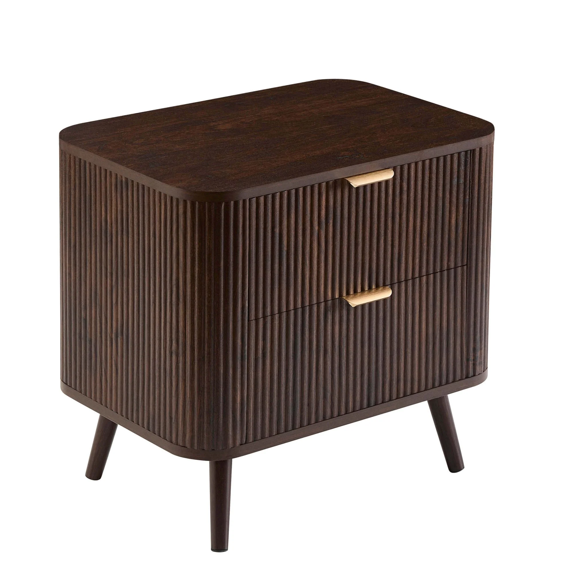 Hattie 2 Drawer Bedside Table - Walnut - Image 3