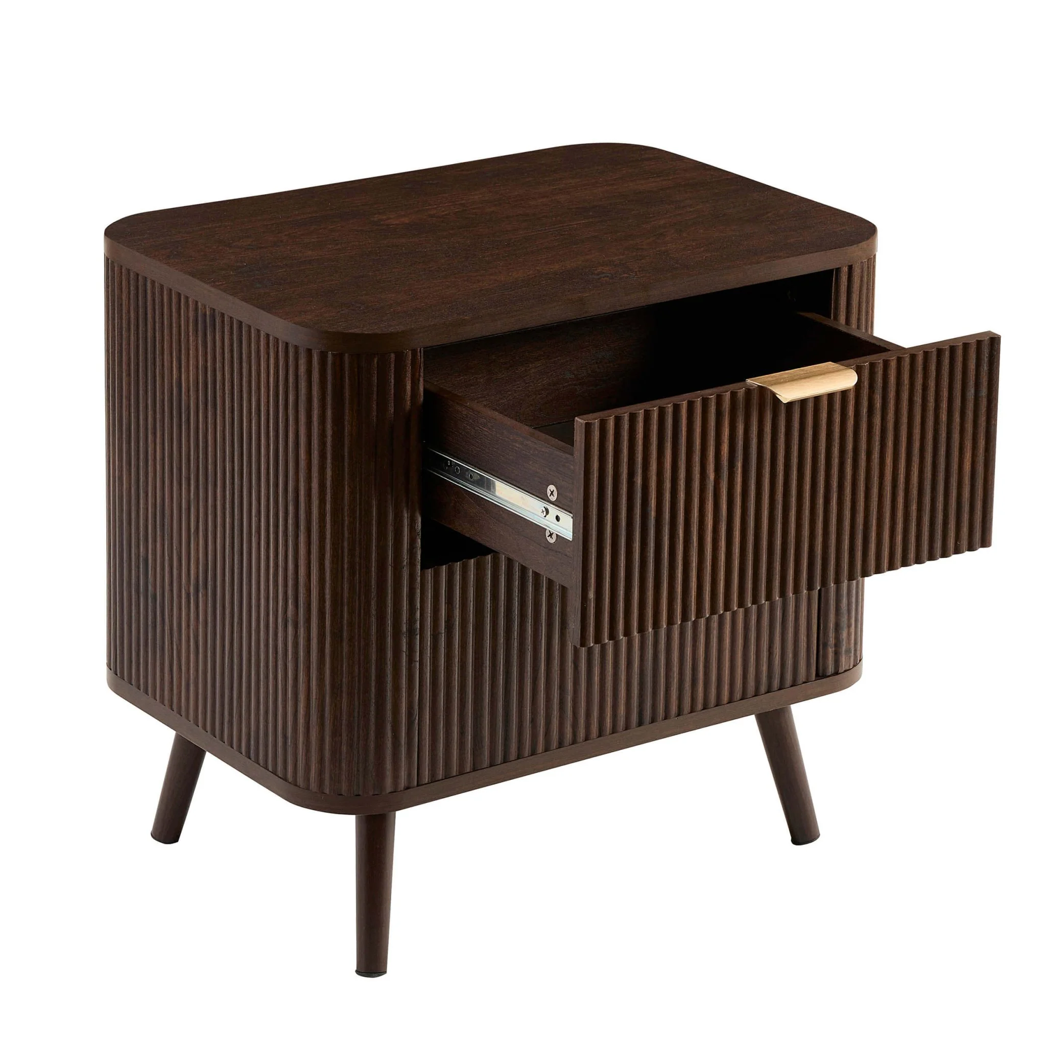 Hattie 2 Drawer Bedside Table - Walnut - Image 4
