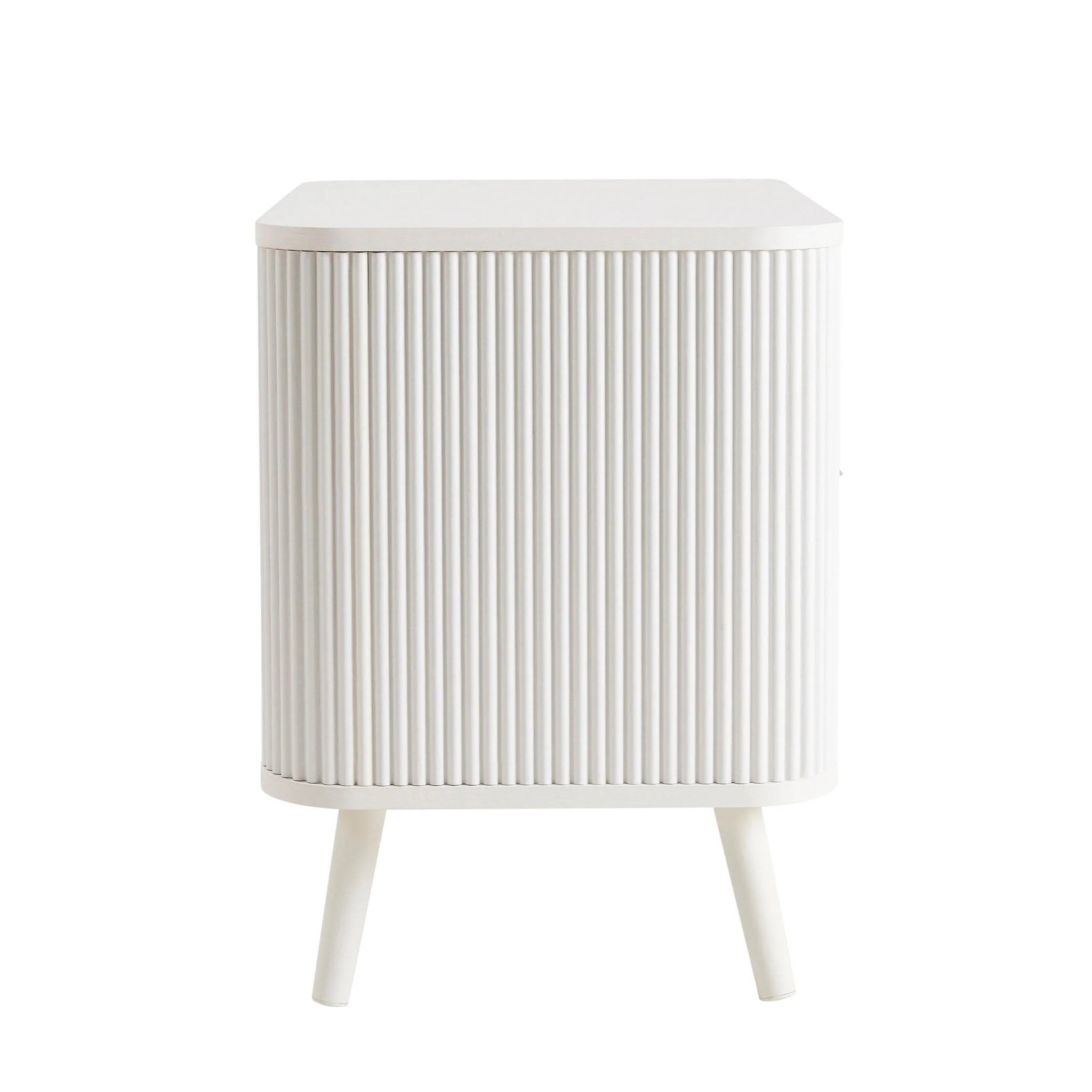 Hattie 2 Drawer Bedside Table - Warm White - Image 5