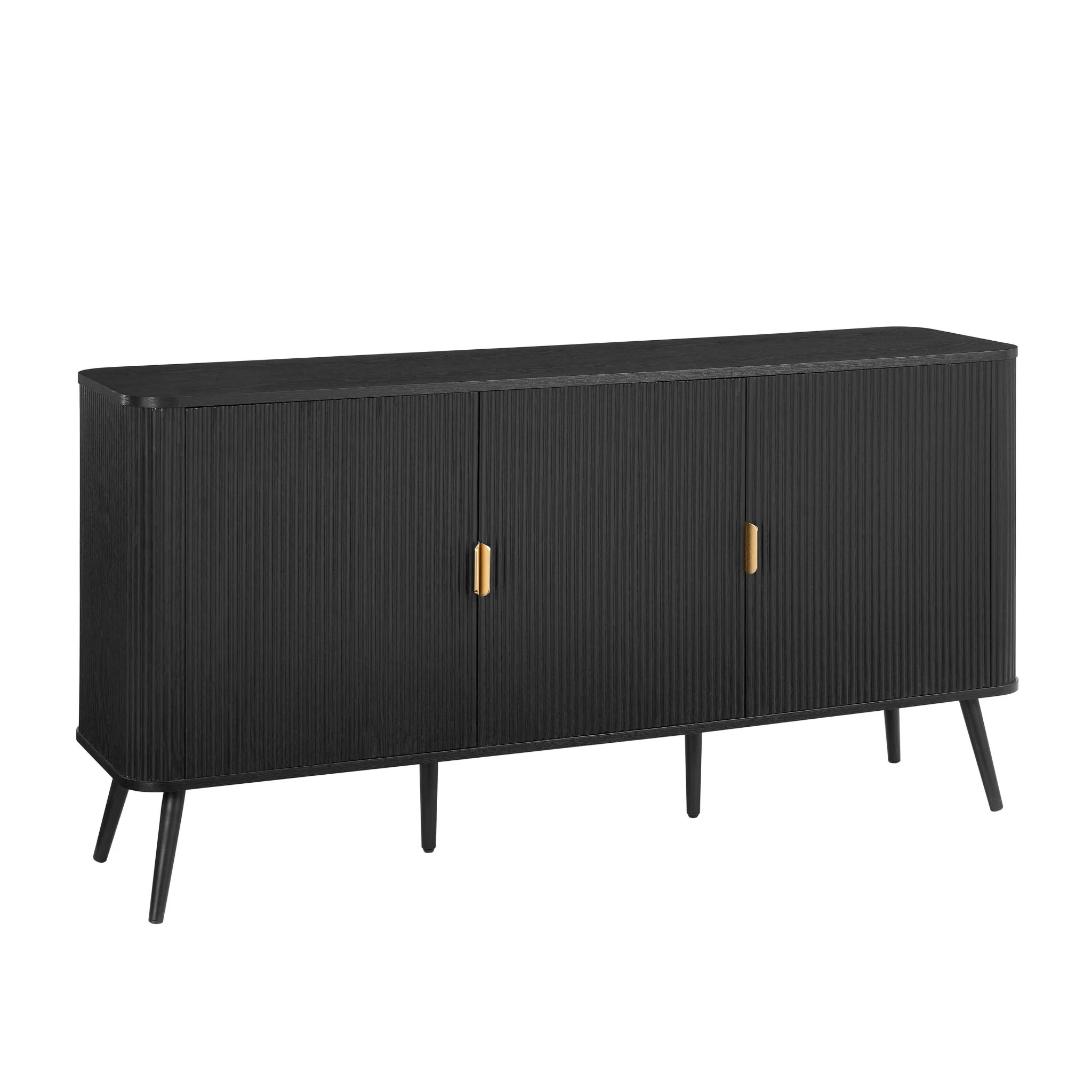 Hattie 3 Door Sideboard - Black - Image 2