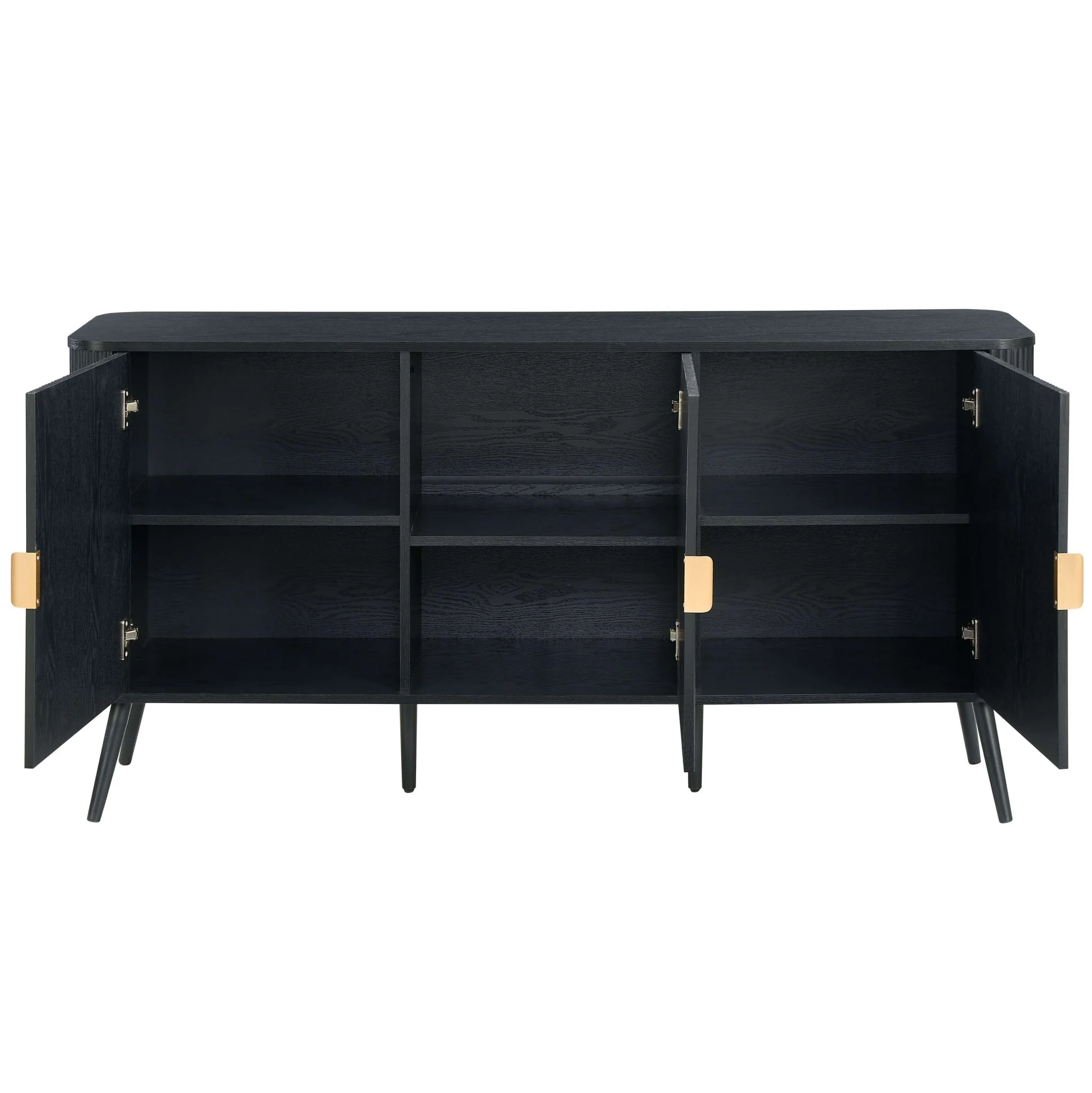 Hattie 3 Door Sideboard - Black - Image 5
