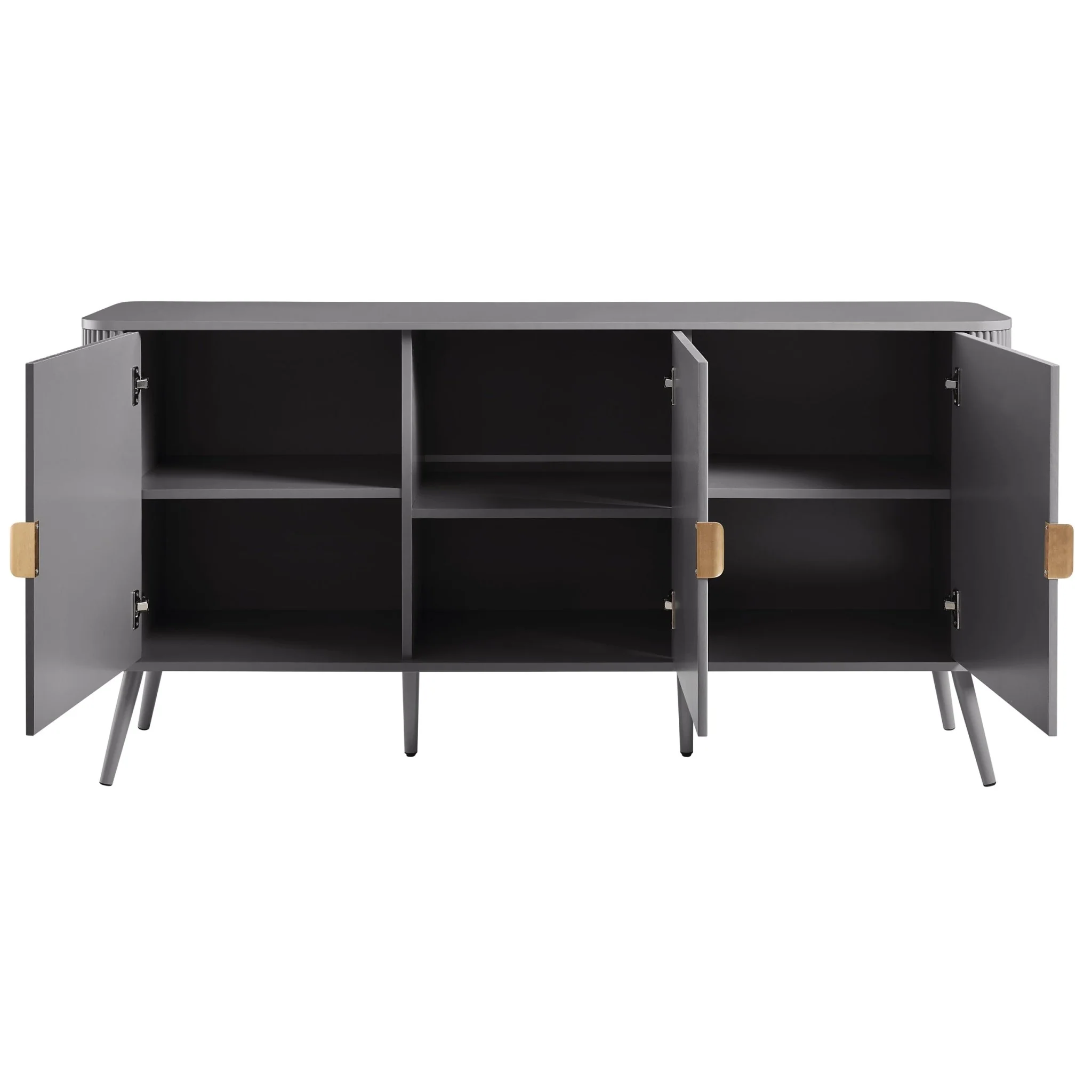 Hattie 3 Door Sideboard - Light Grey - Image 3