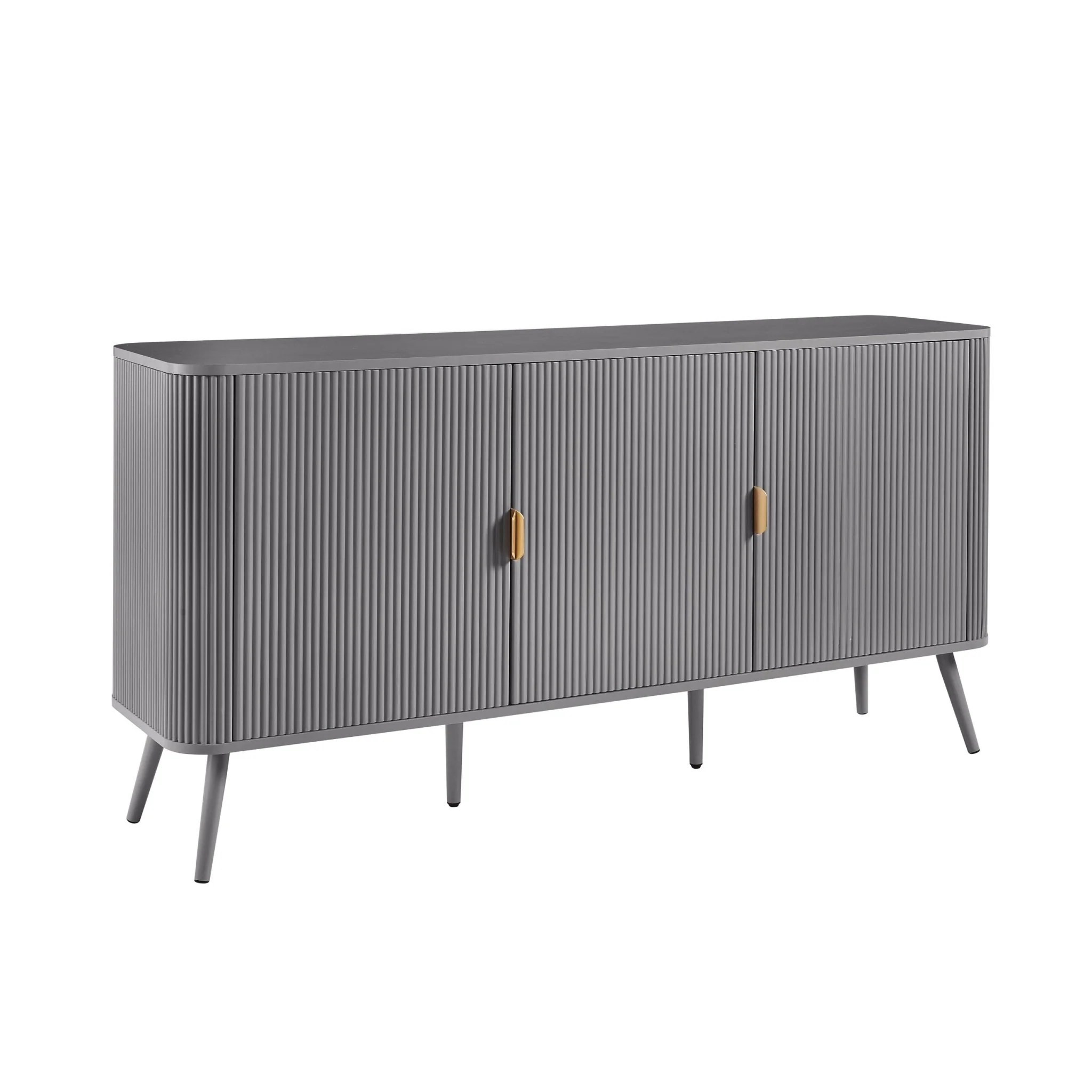 Hattie 3 Door Sideboard - Light Grey - Image 4
