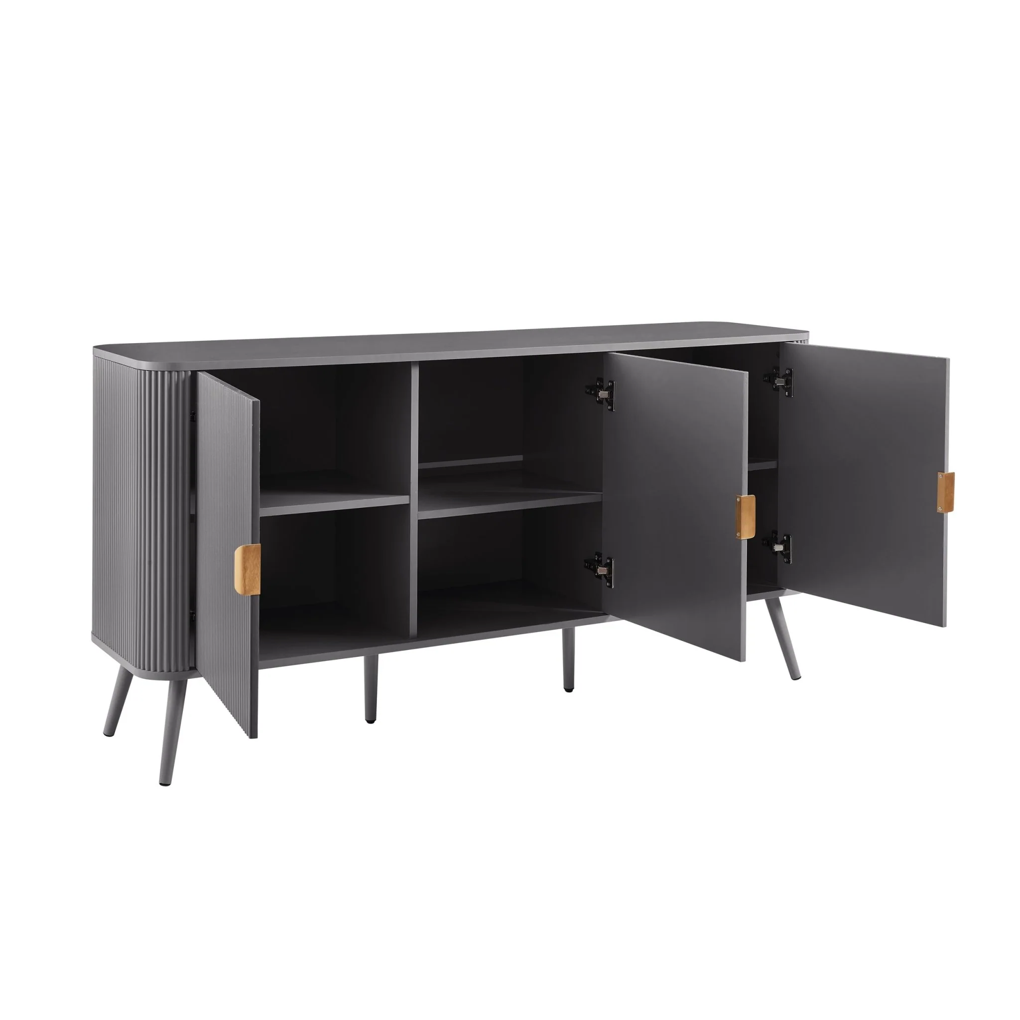 Hattie 3 Door Sideboard - Light Grey - Image 5