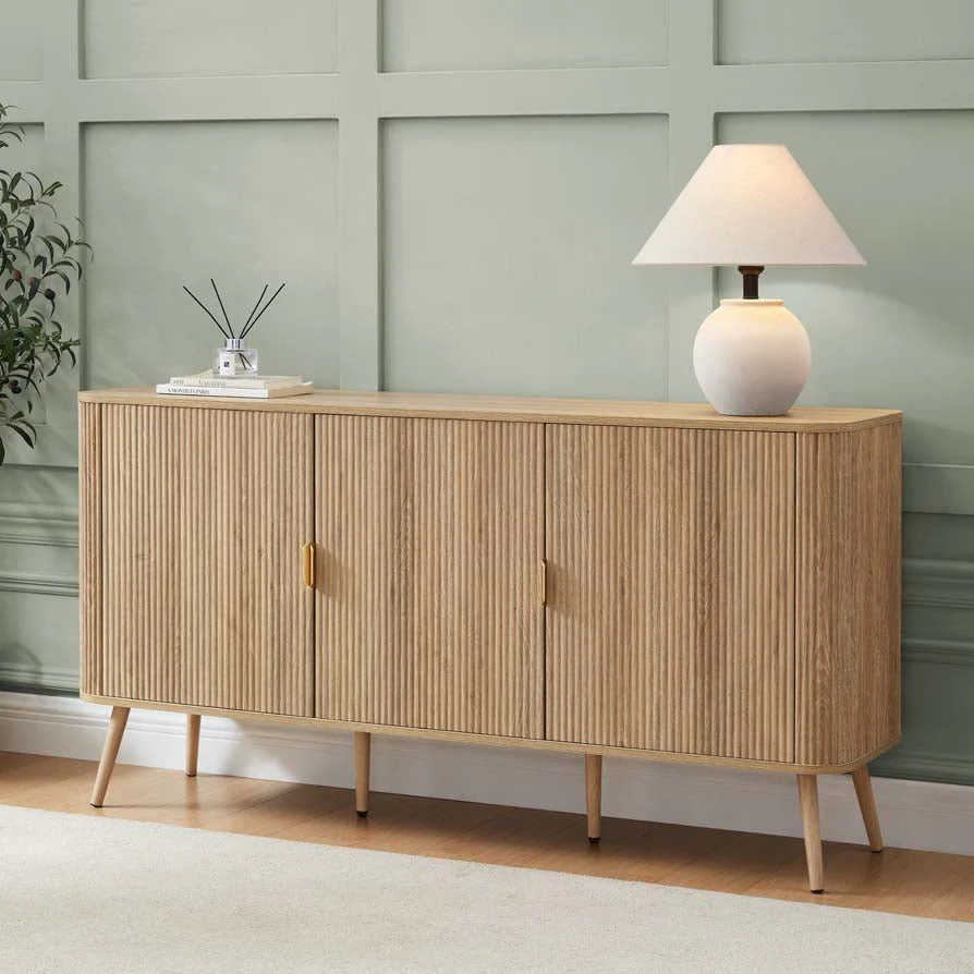 Hattie 3 Door Sideboard - Light Wood