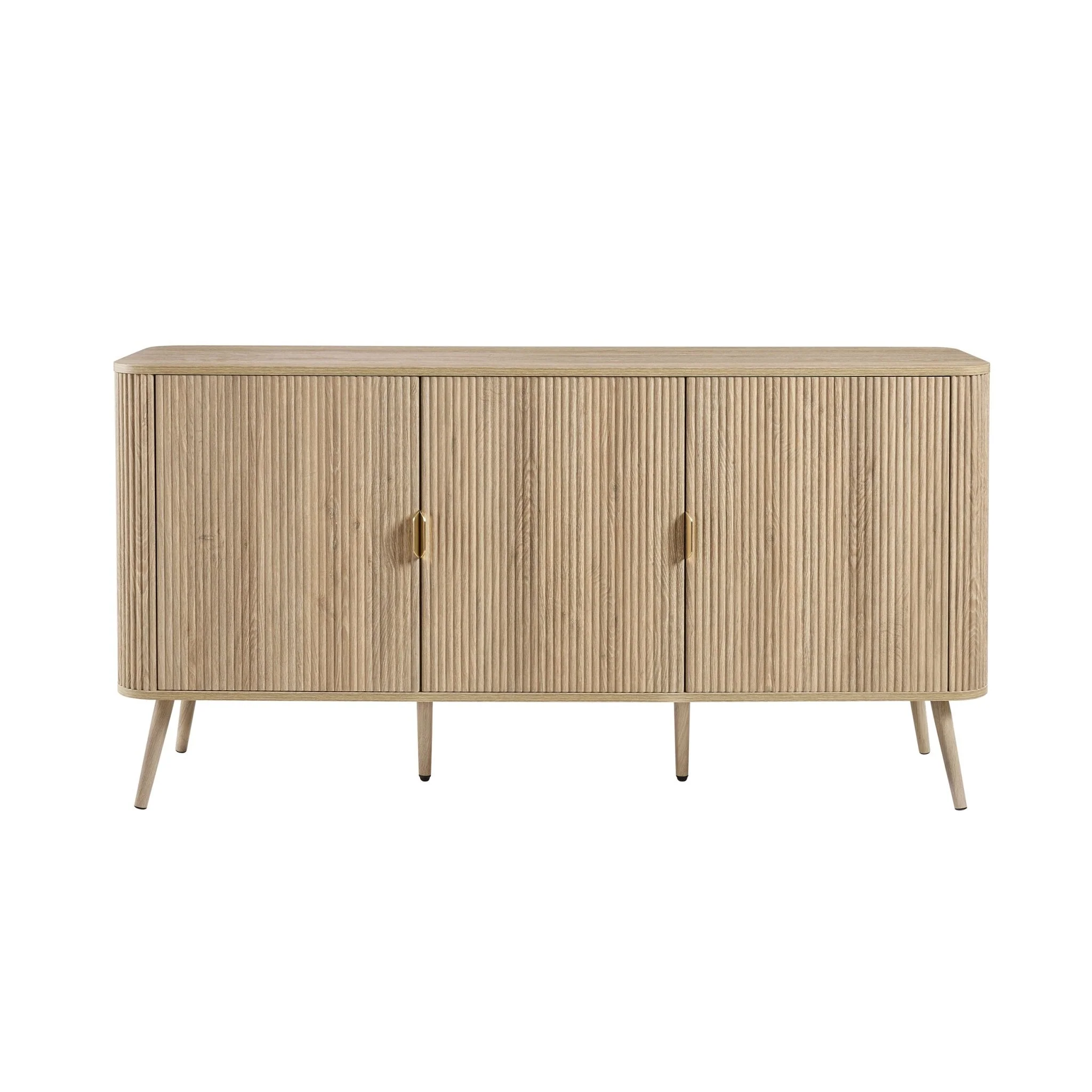 Hattie 3 Door Sideboard - Light Wood - Image 2