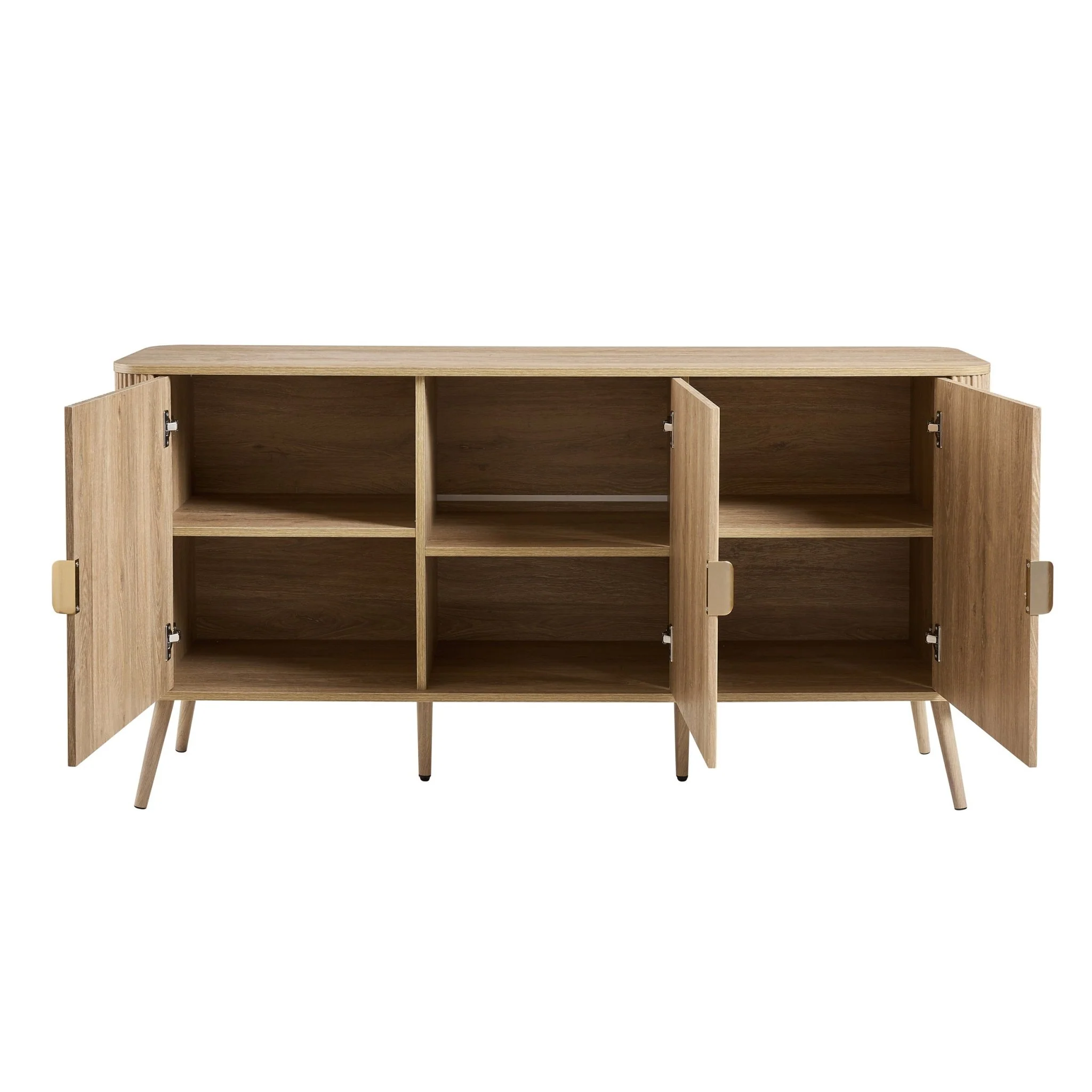 Hattie 3 Door Sideboard - Light Wood - Image 3