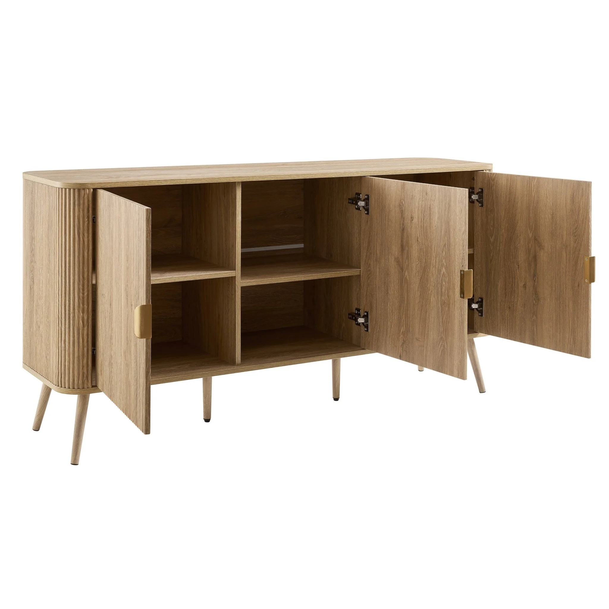 Hattie 3 Door Sideboard - Light Wood - Image 5