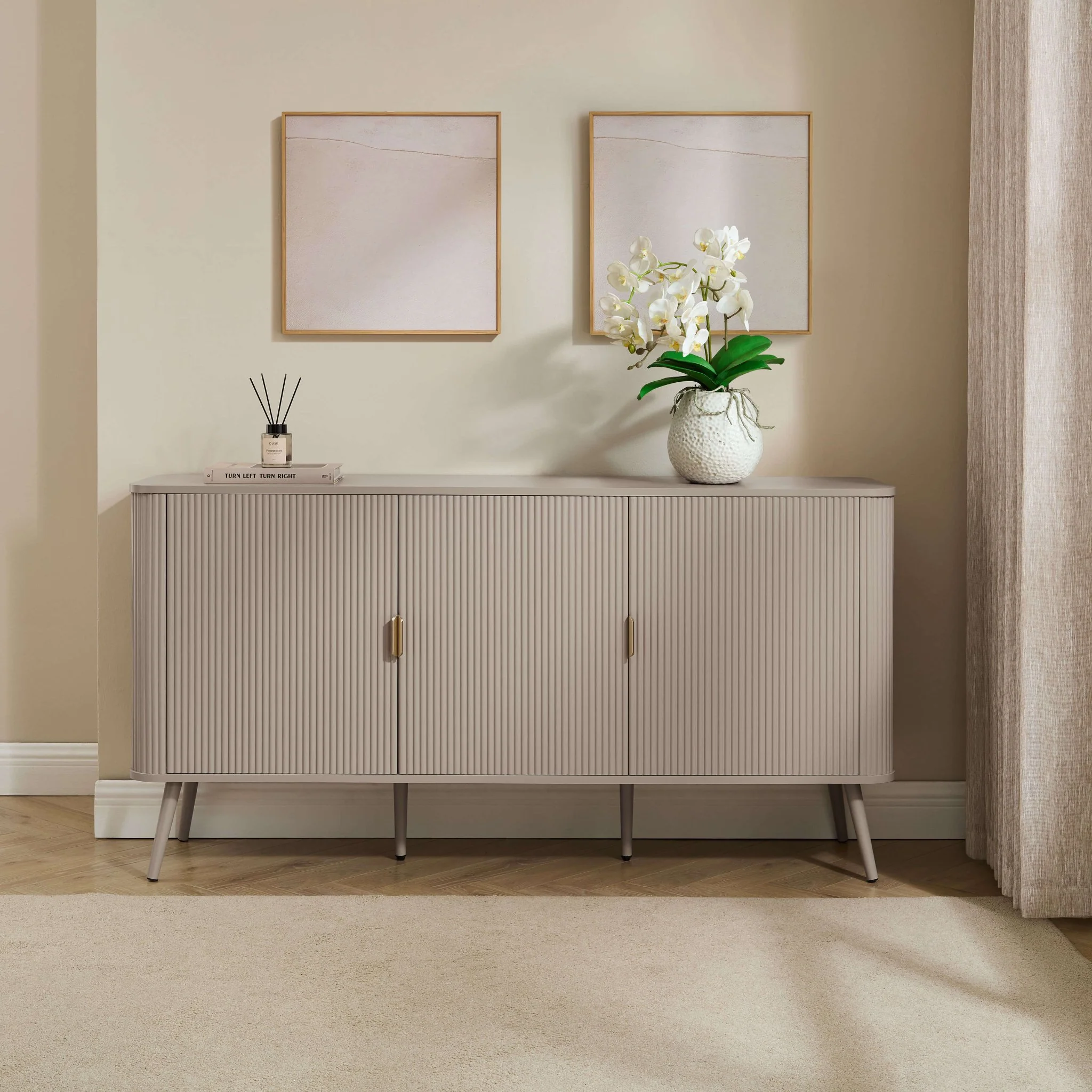 Hattie 3 Door Sideboard - Taupe