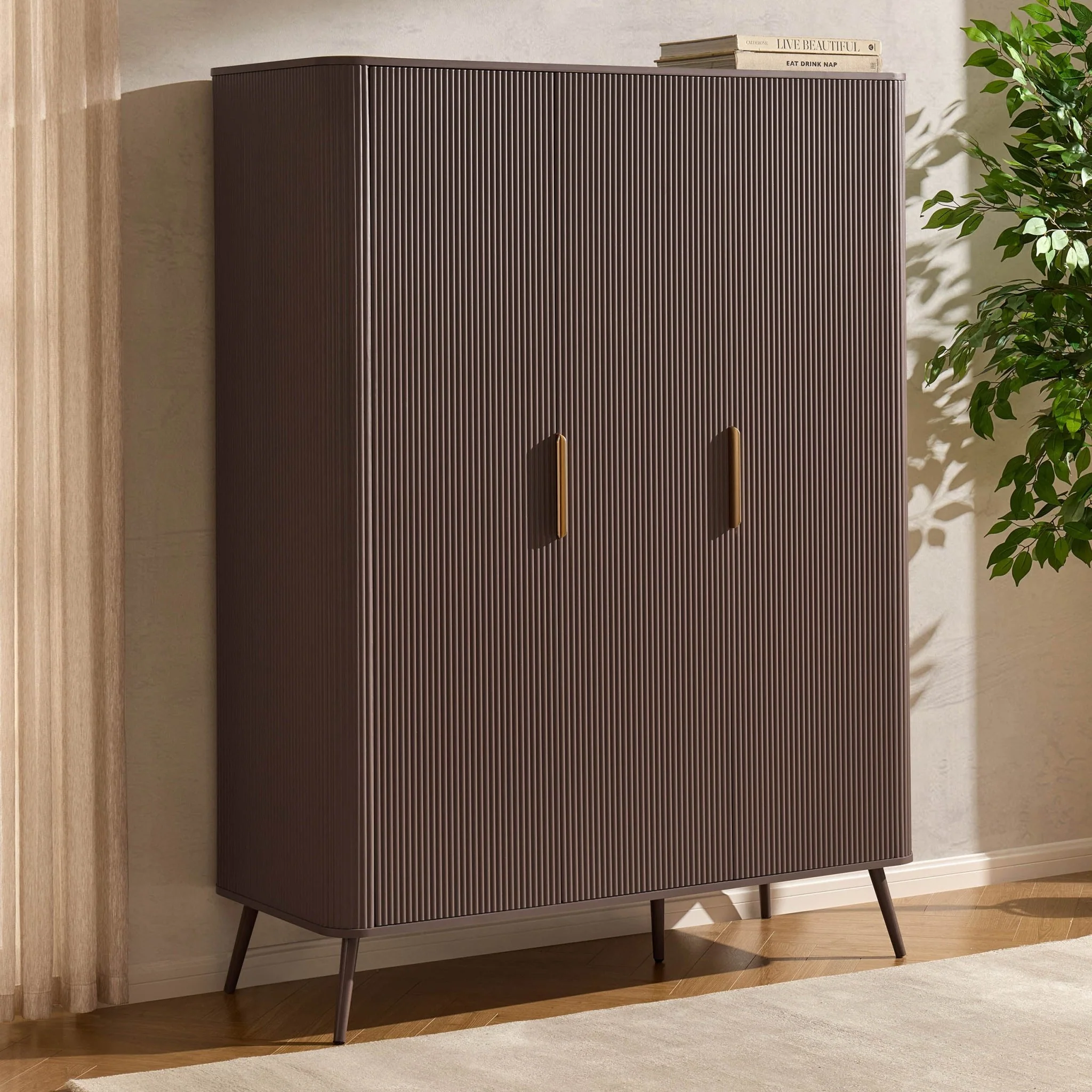 Hattie 3 Door Wardrobe - Mocha