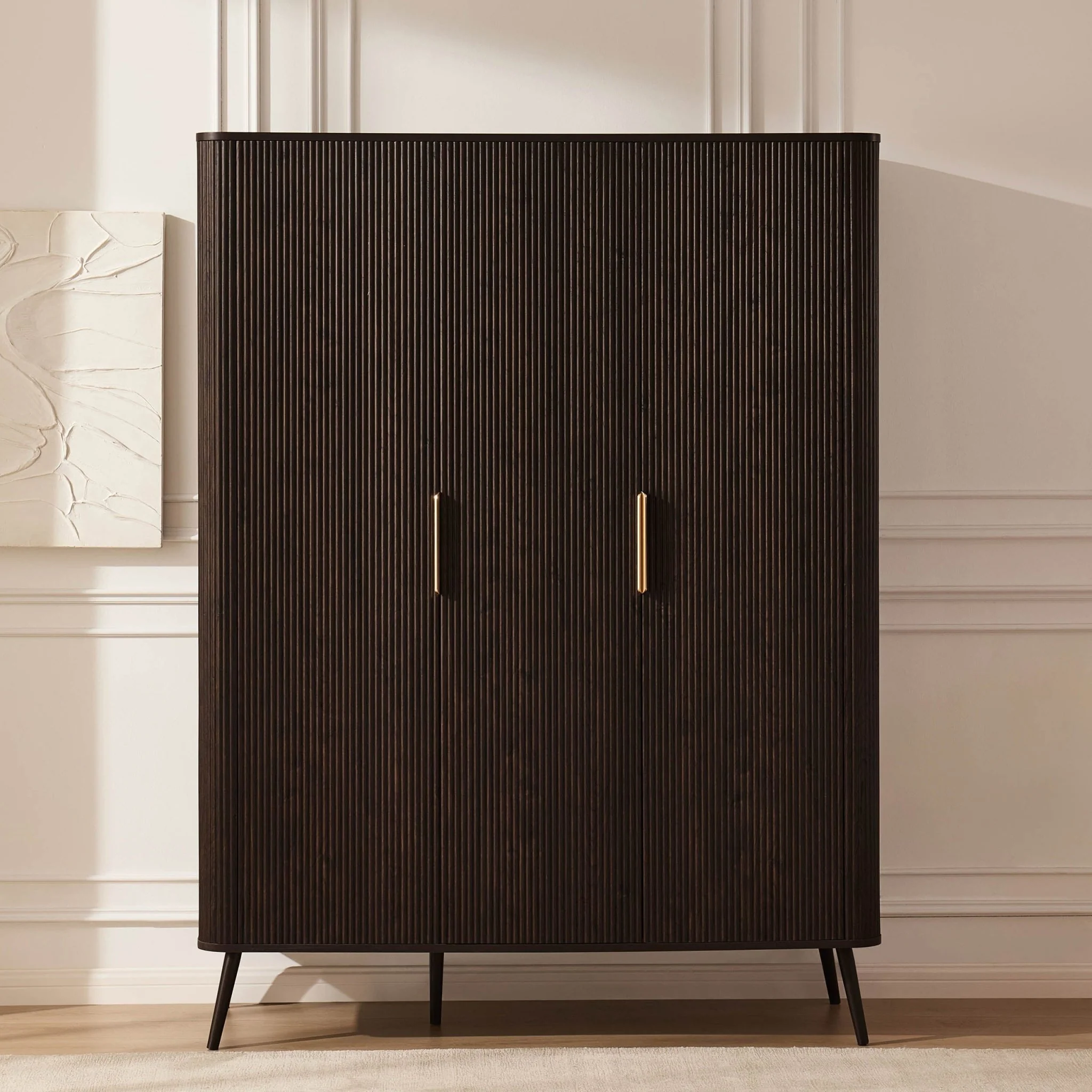 Hattie 3 Door Wardrobe - Walnut
