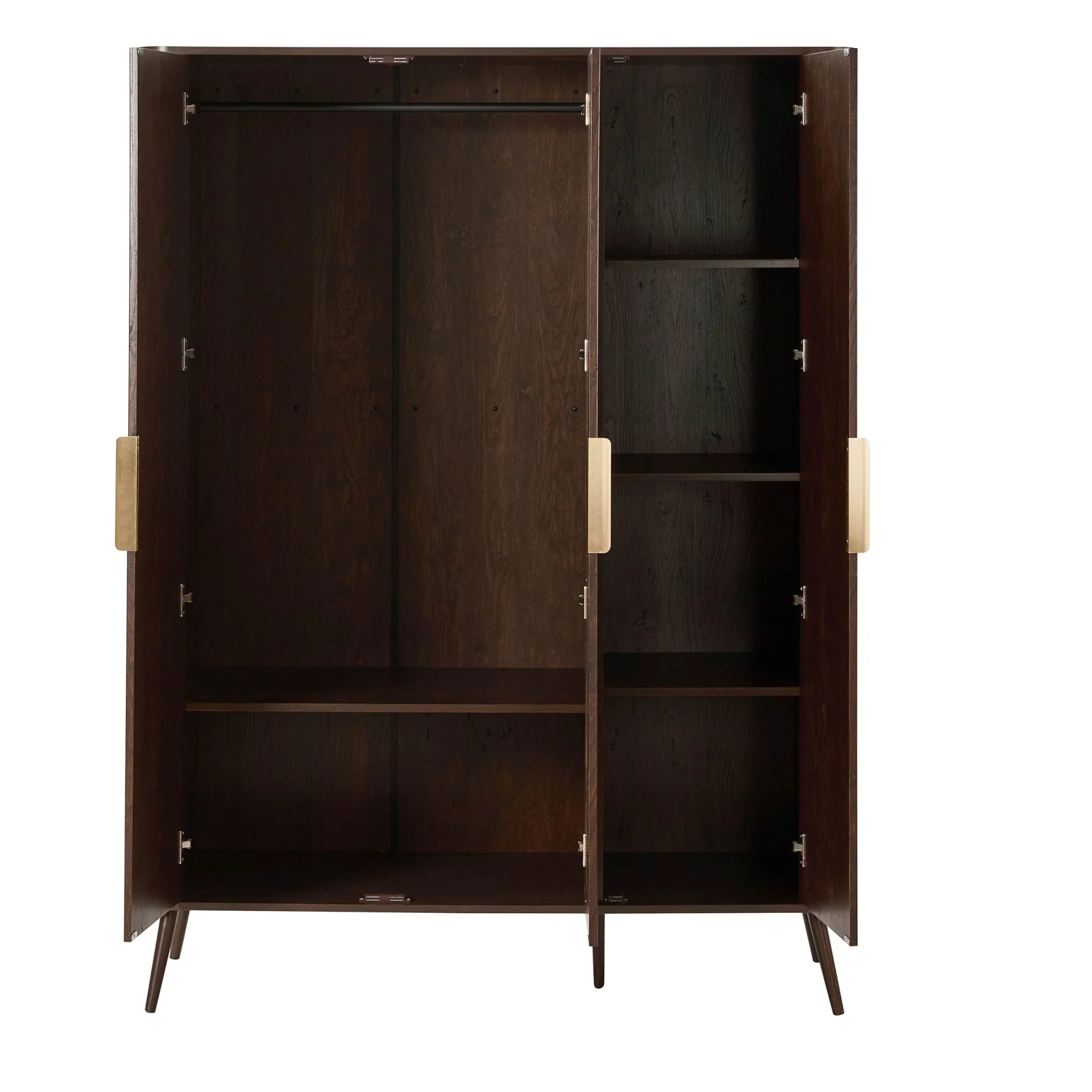 Hattie 3 Door Wardrobe - Walnut - Image 4