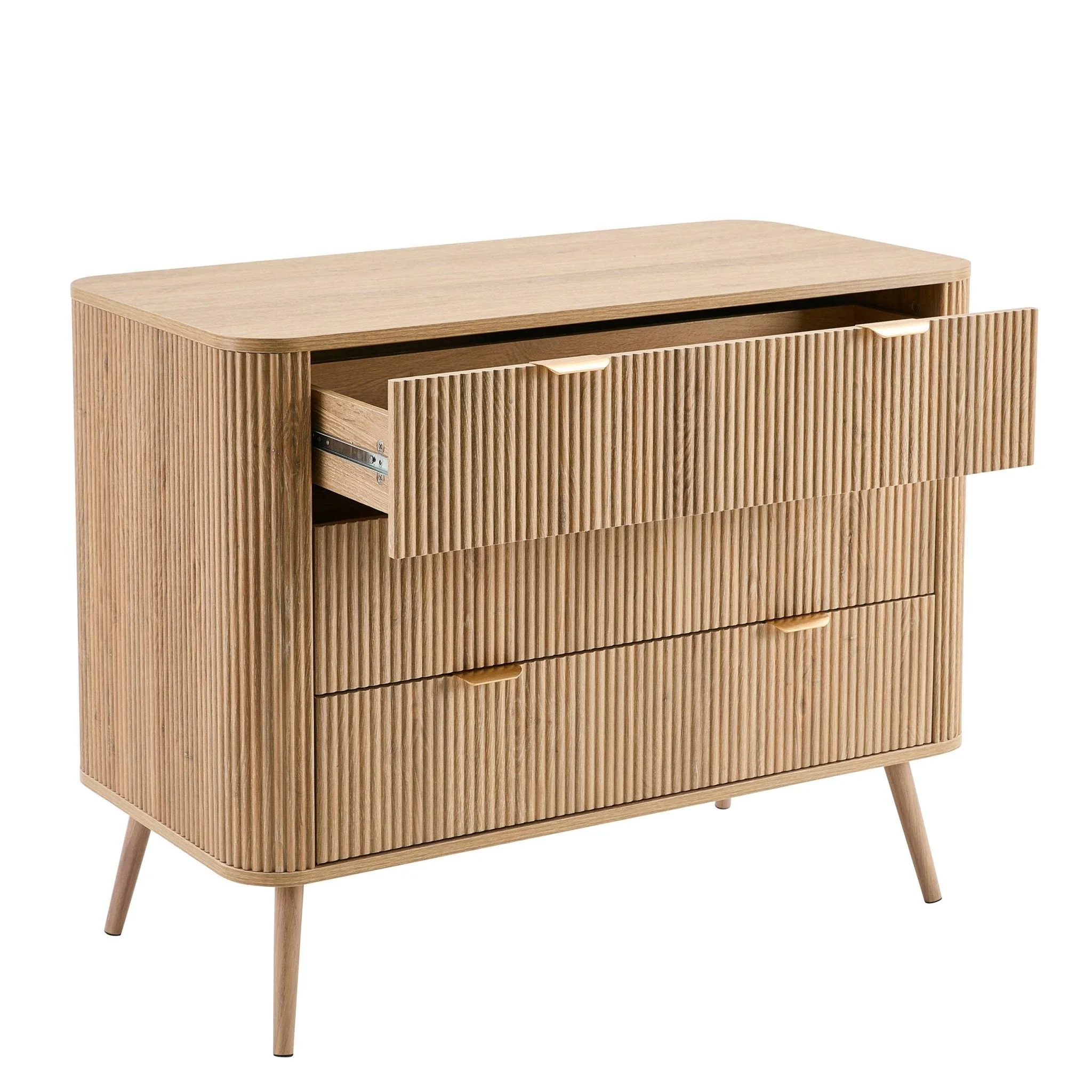 Hattie 3 Drawer Large Chest - Light Wood - Image 3