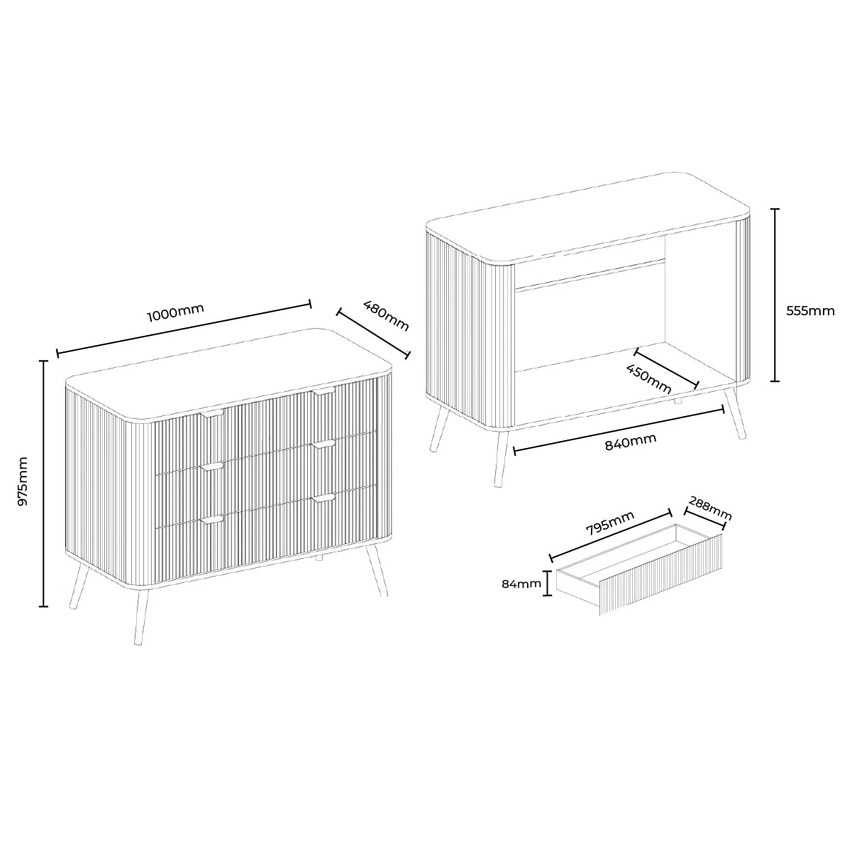 Hattie 3 Drawer Large Chest - Light Wood - Image 7