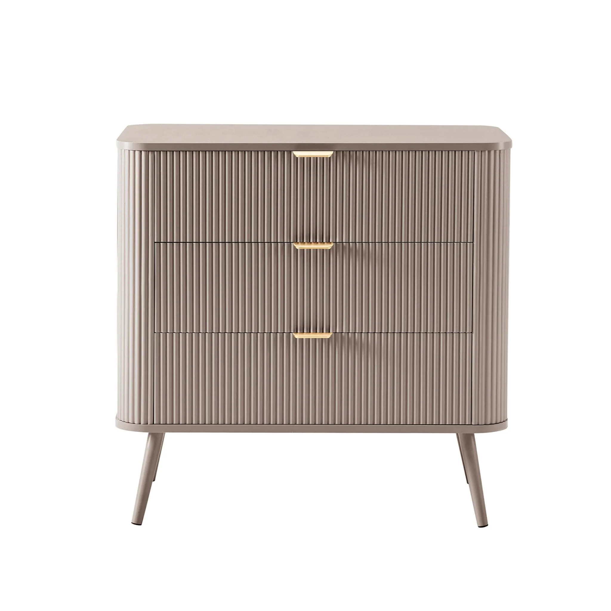 Hattie 3 Drawer Small Chest - Taupe - Image 6