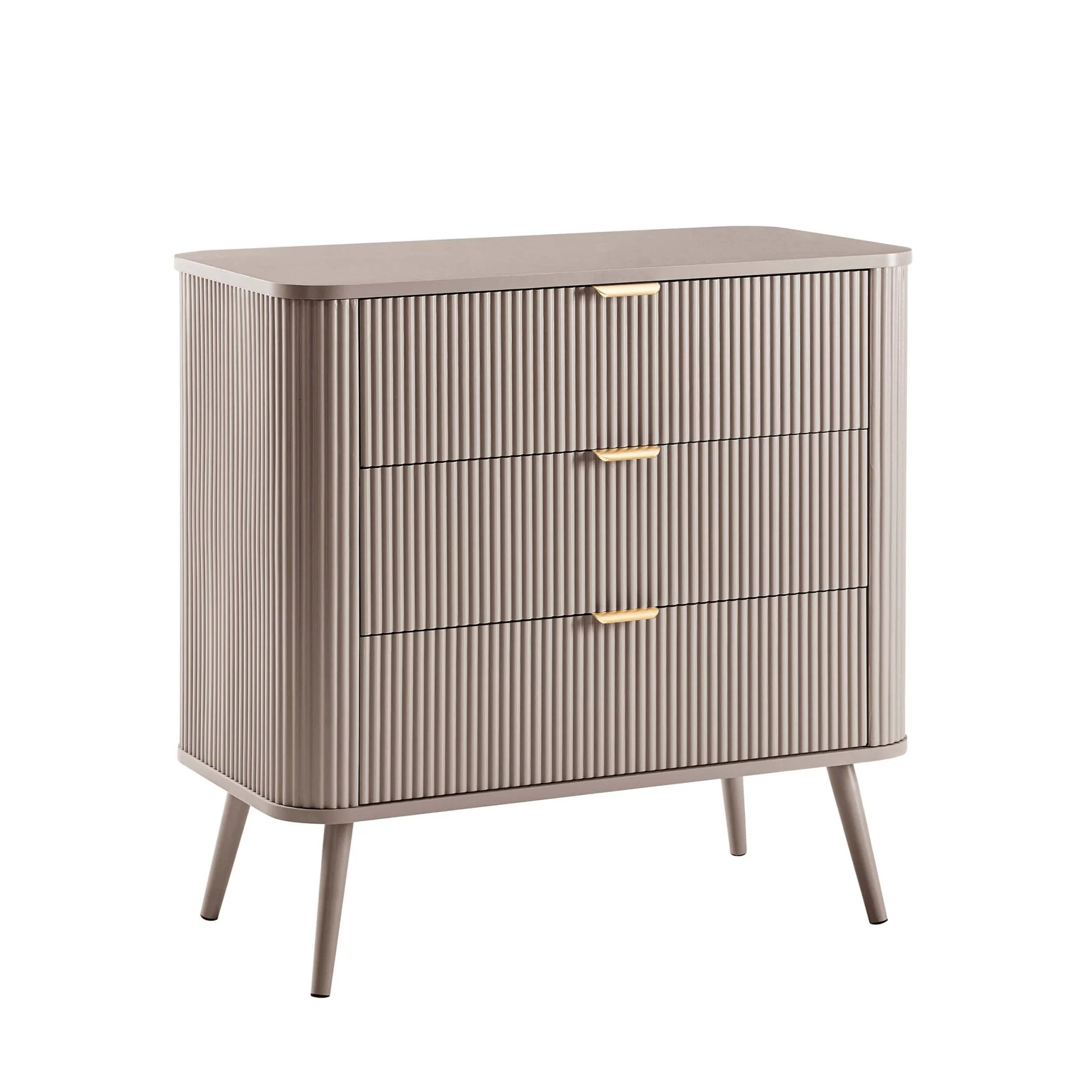 Hattie 3 Drawer Small Chest - Taupe - Image 7