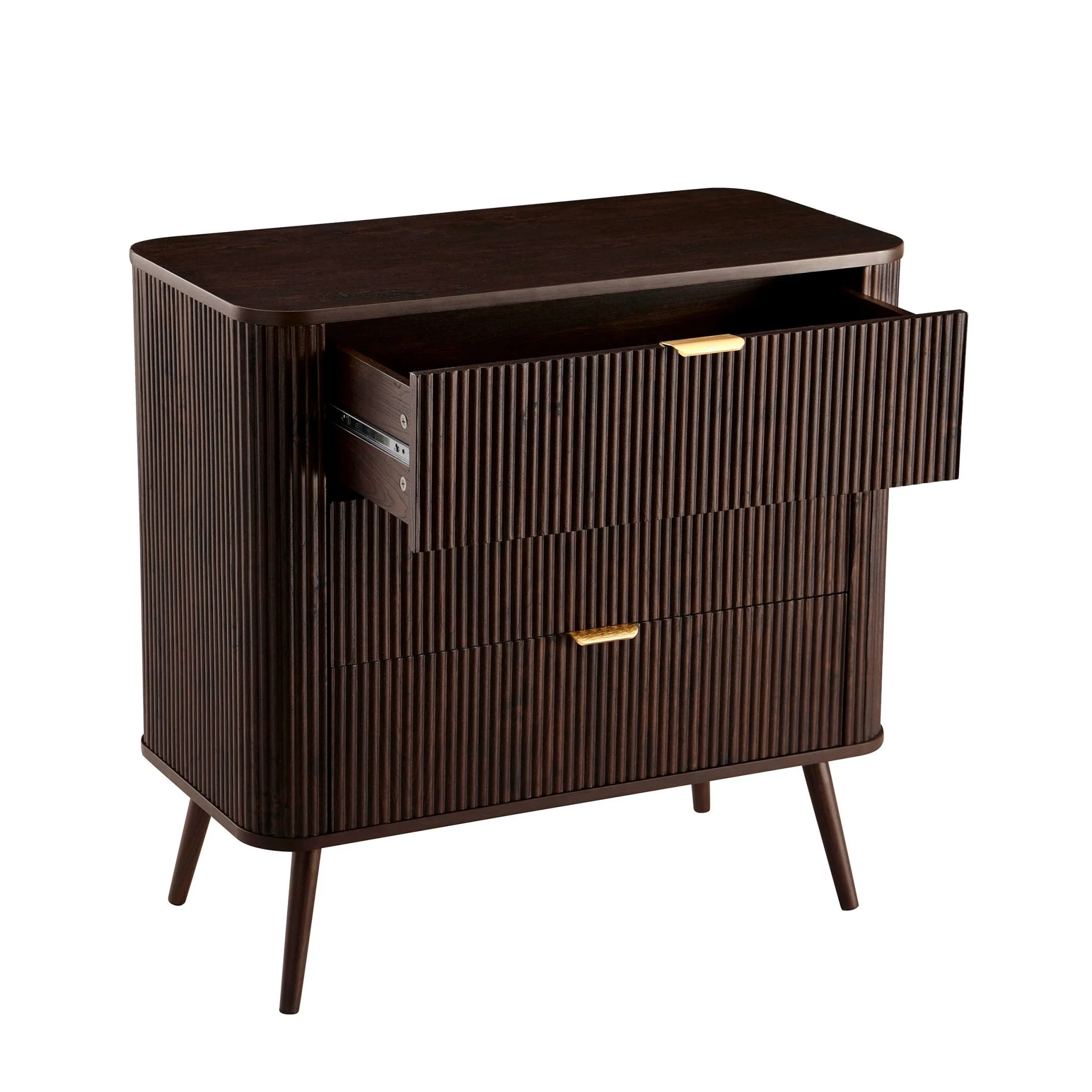 Hattie 3 Drawer Small Chest - Walnut - Image 2