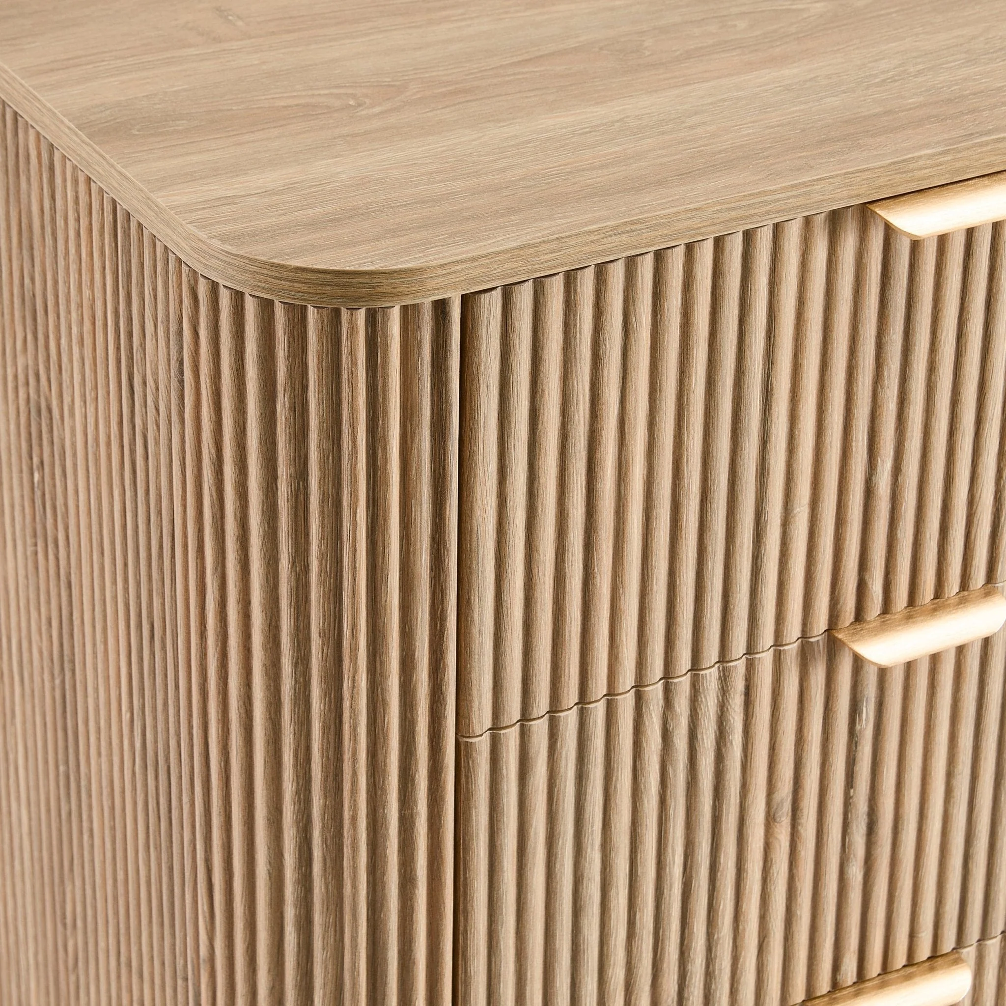 Hattie 5 Drawer Chest - Light Wood - Image 5